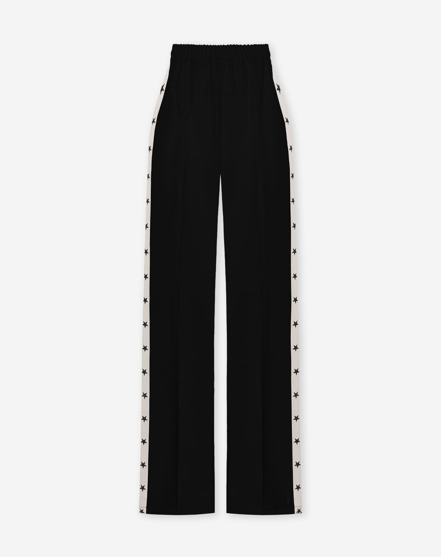 PINTUCK TAPE STRAIGHT LEG PANTALON ZWART