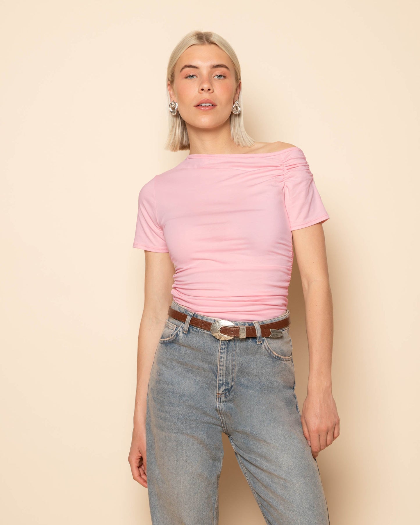 TAMAR OFF SHOULDER SHORT SLEEVE TOP LICHTROZE