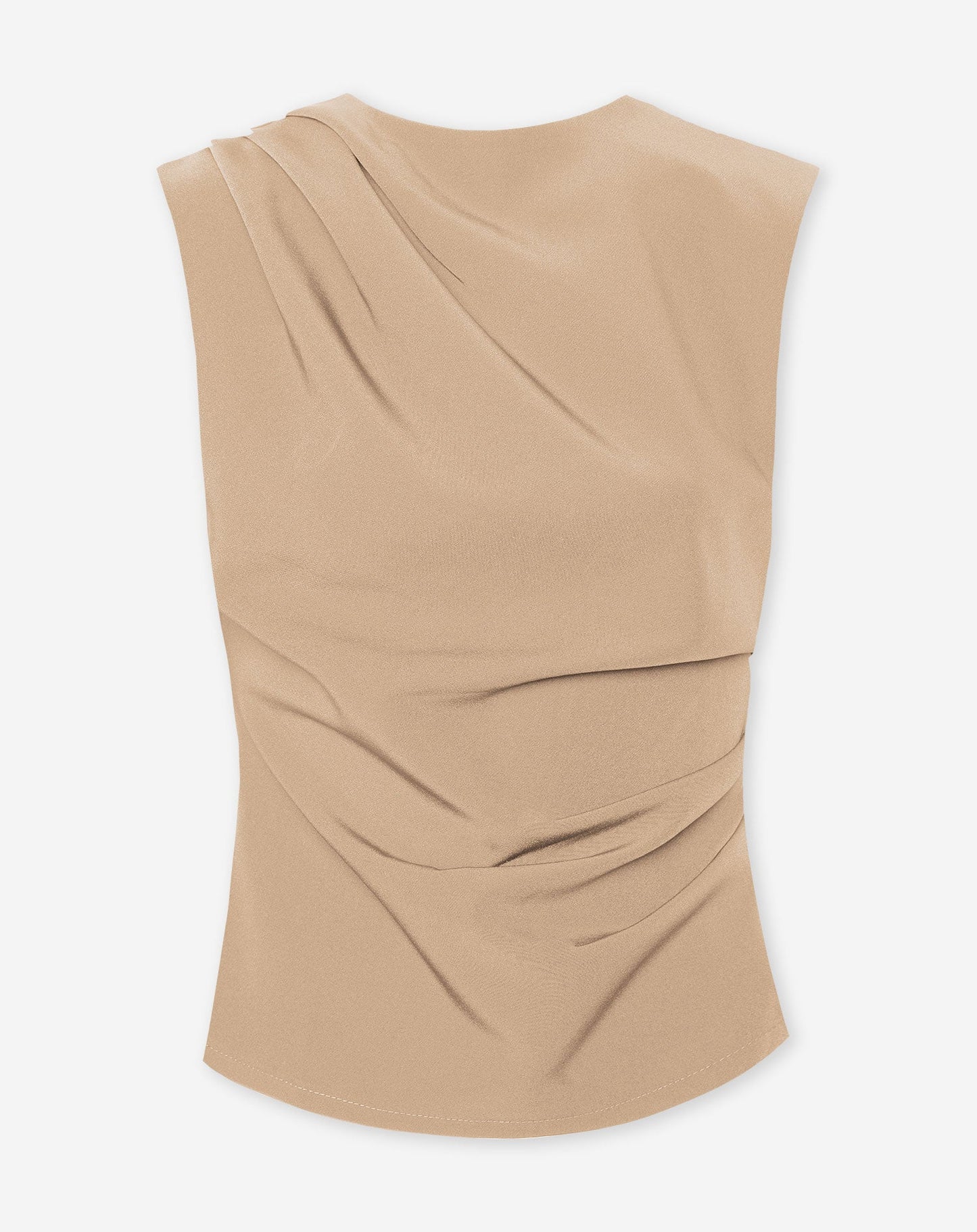 SOFIA RUCHED TOP MOKKA