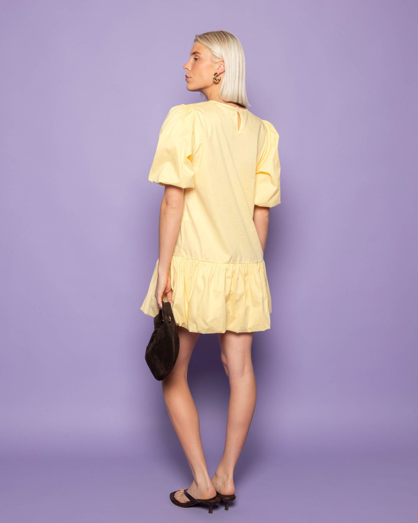 POPLIN PUFF SLEEVE DRESS BOTERGEEL