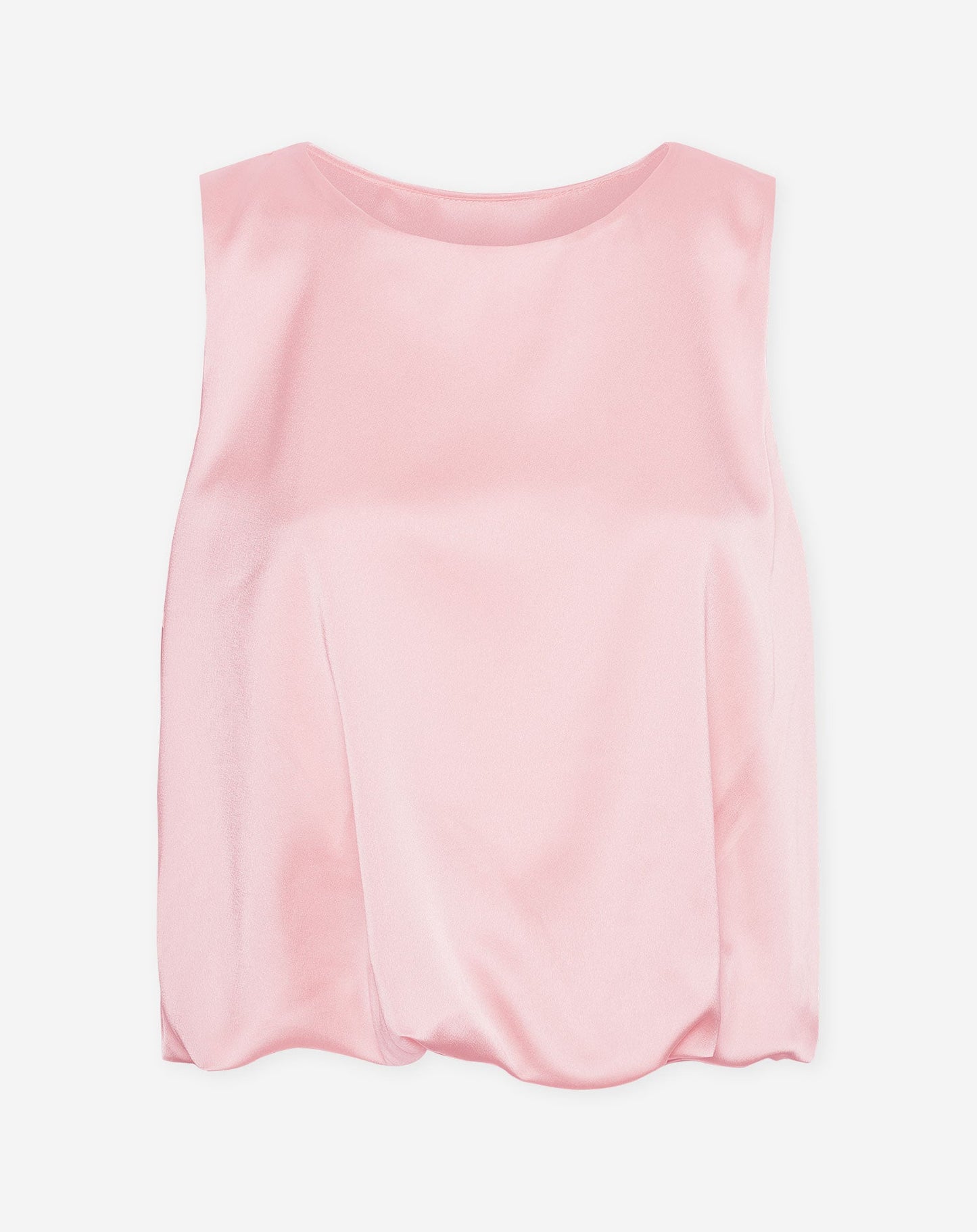 SATIN BUBBLE HEM TOP LICHTROZE
