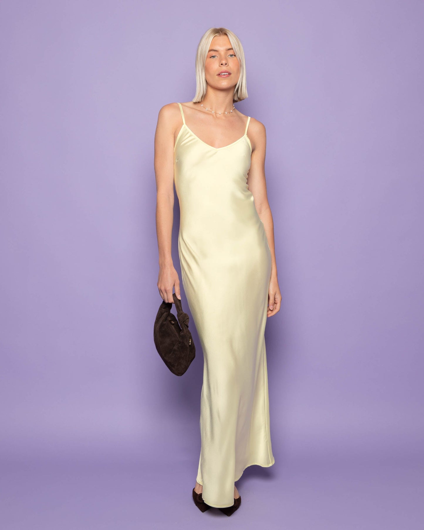 AVERY SATIN SLIP DRESS BOTERGEEL