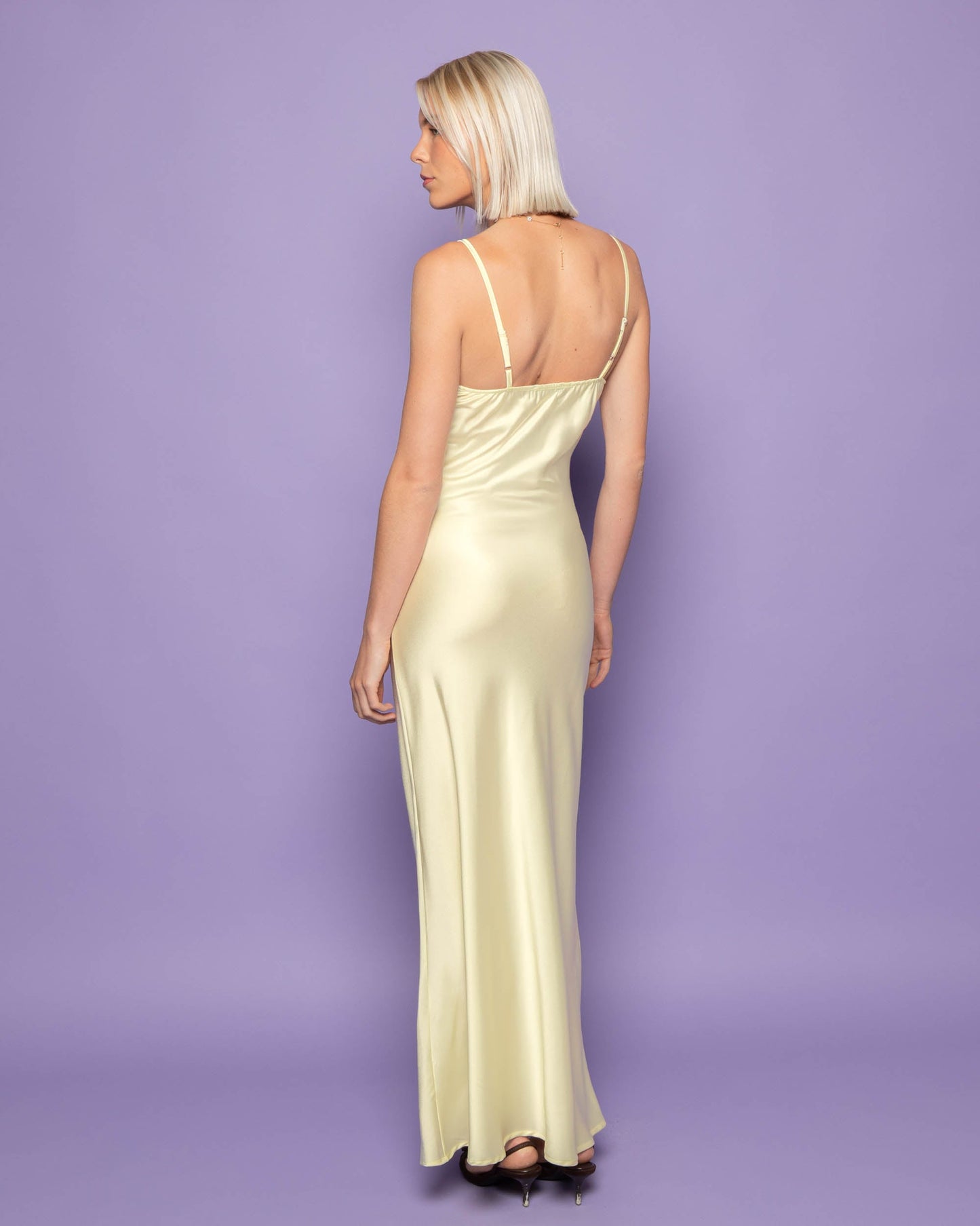 AVERY SATIN SLIP DRESS BOTERGEEL