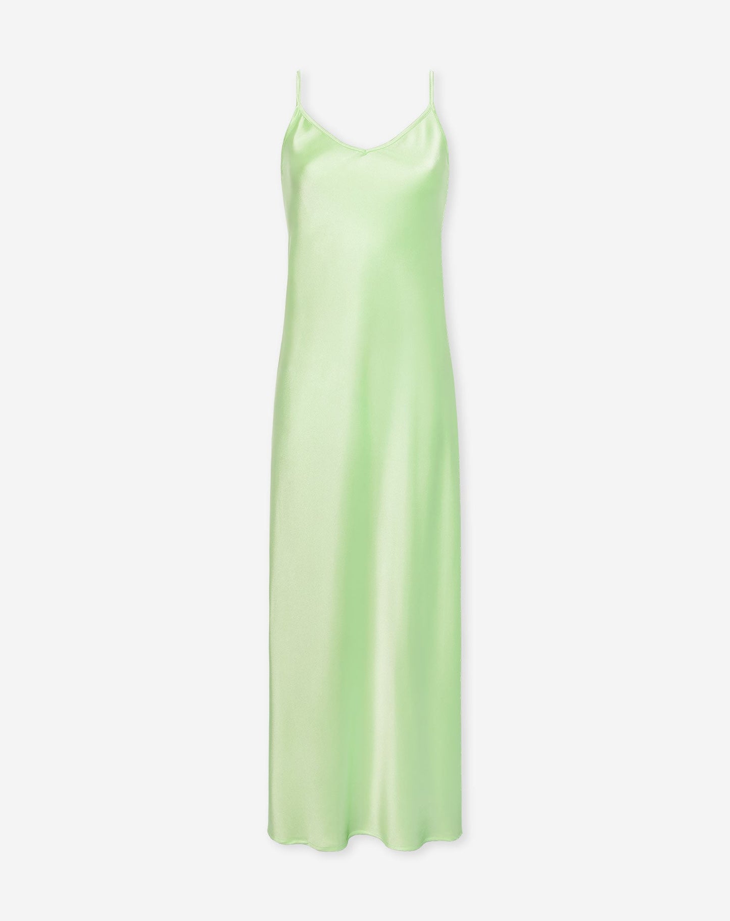 AVERY SATIN SLIP DRESS PISTACHE