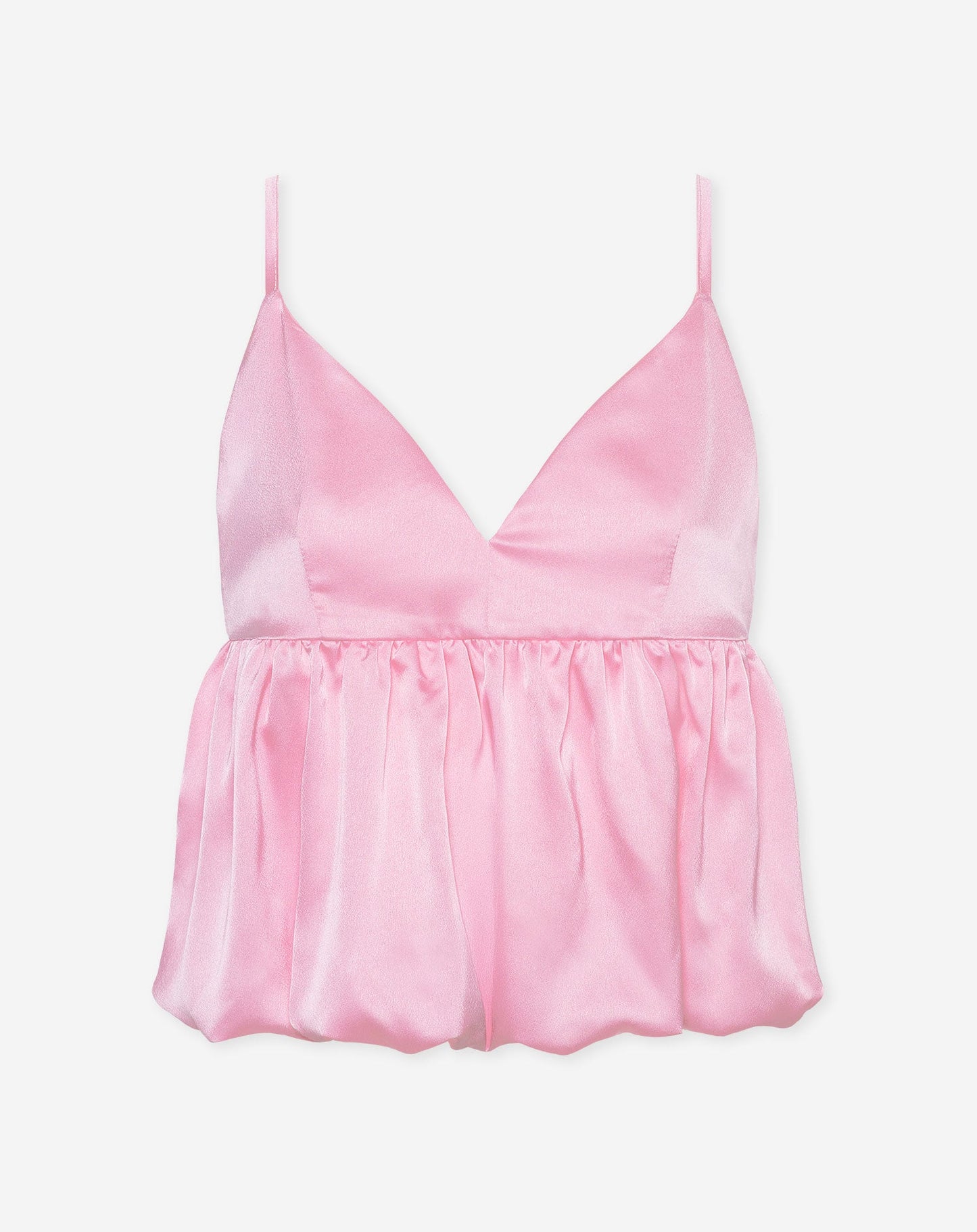 SATIN BALLOON CAMI TOP ROZE