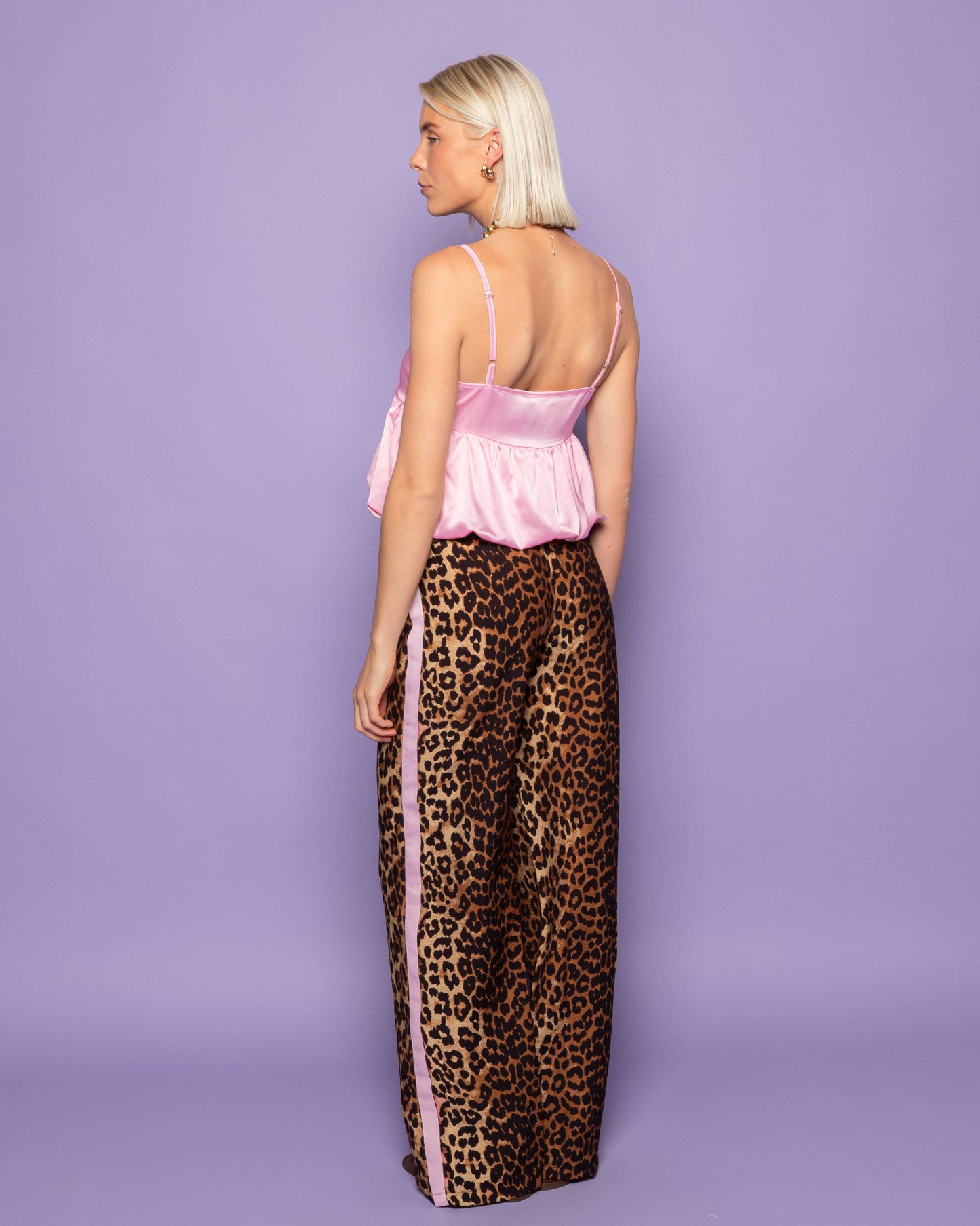 SATIN BALLOON CAMI TOP ROZE