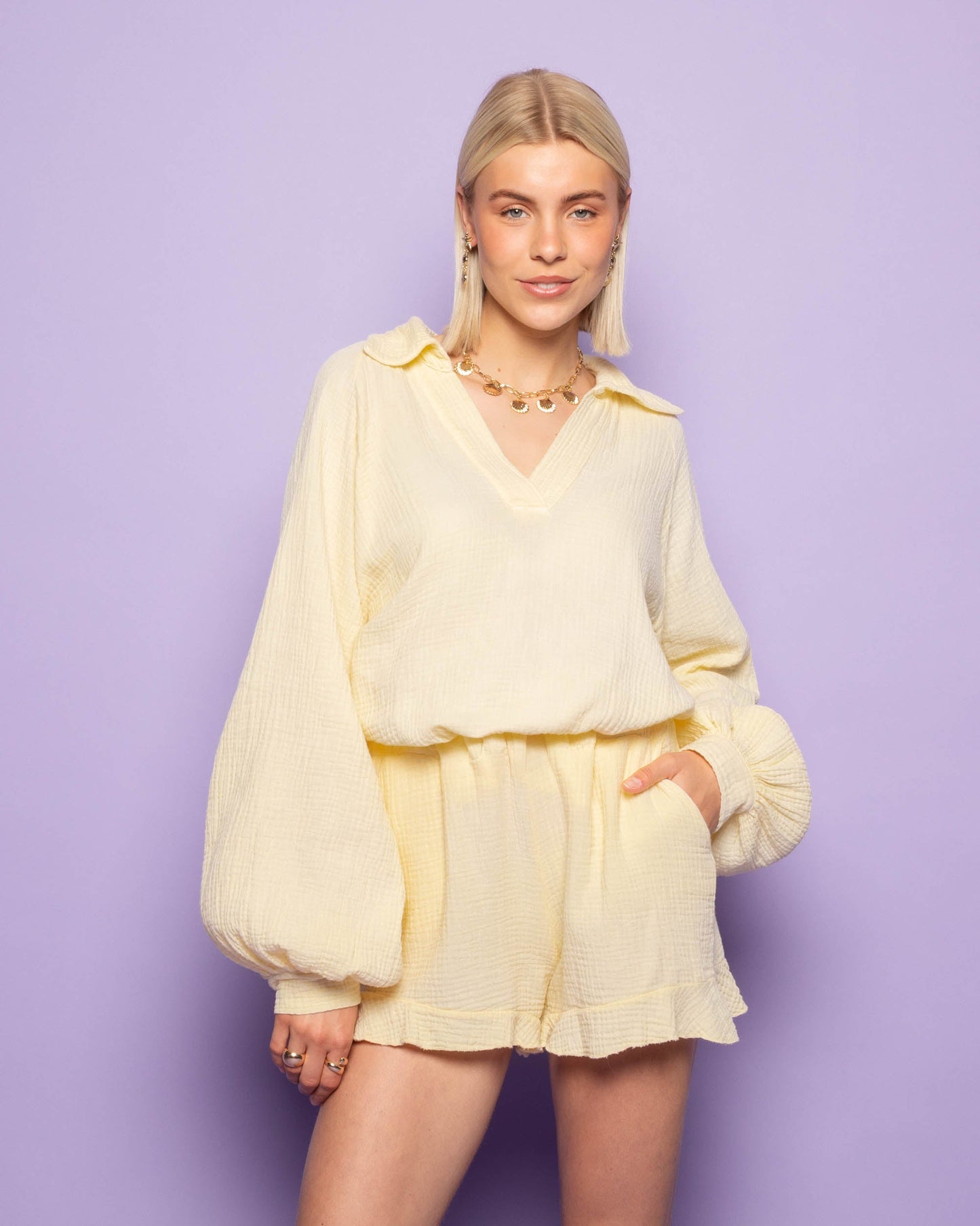 MOUSSELINE BLOUSE BOTERGEEL