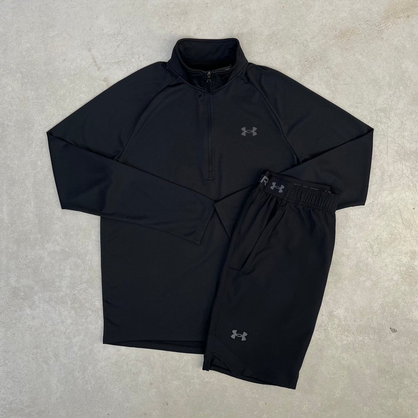 Under Armour Half-Zip Set Schwarz