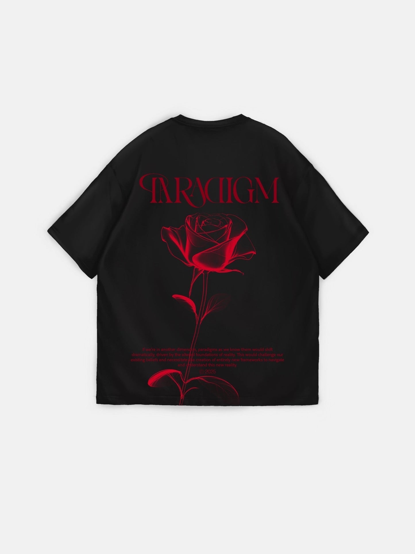 Oversize Paradigm T-Shirt - Schwarz und Rot