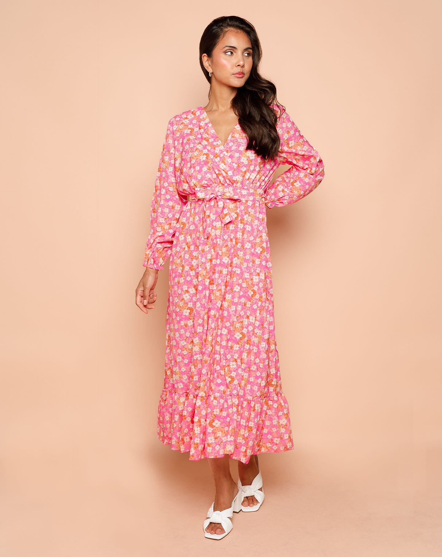 OLIVIA FLOWER DRESS ROZE