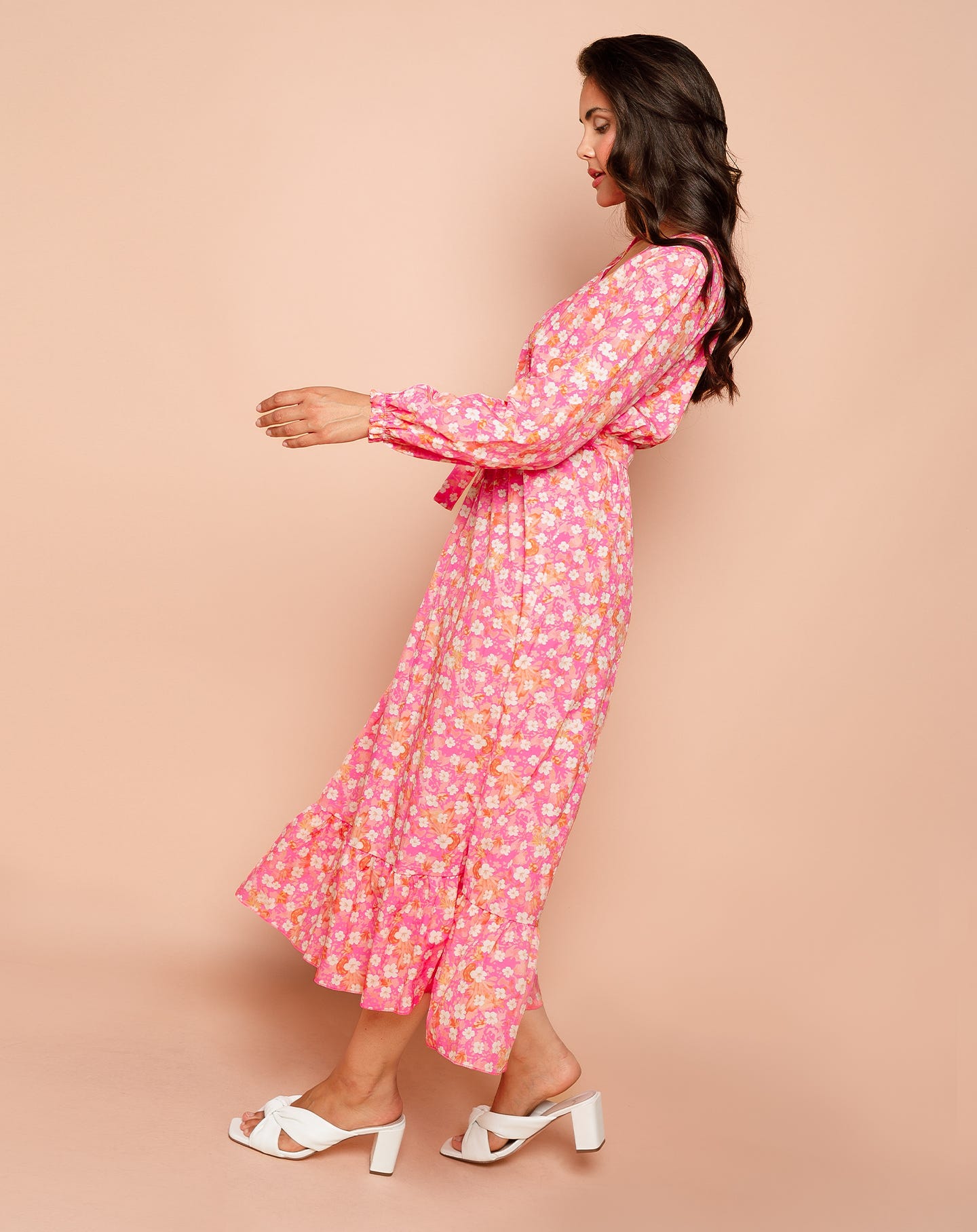 OLIVIA FLOWER DRESS ROZE