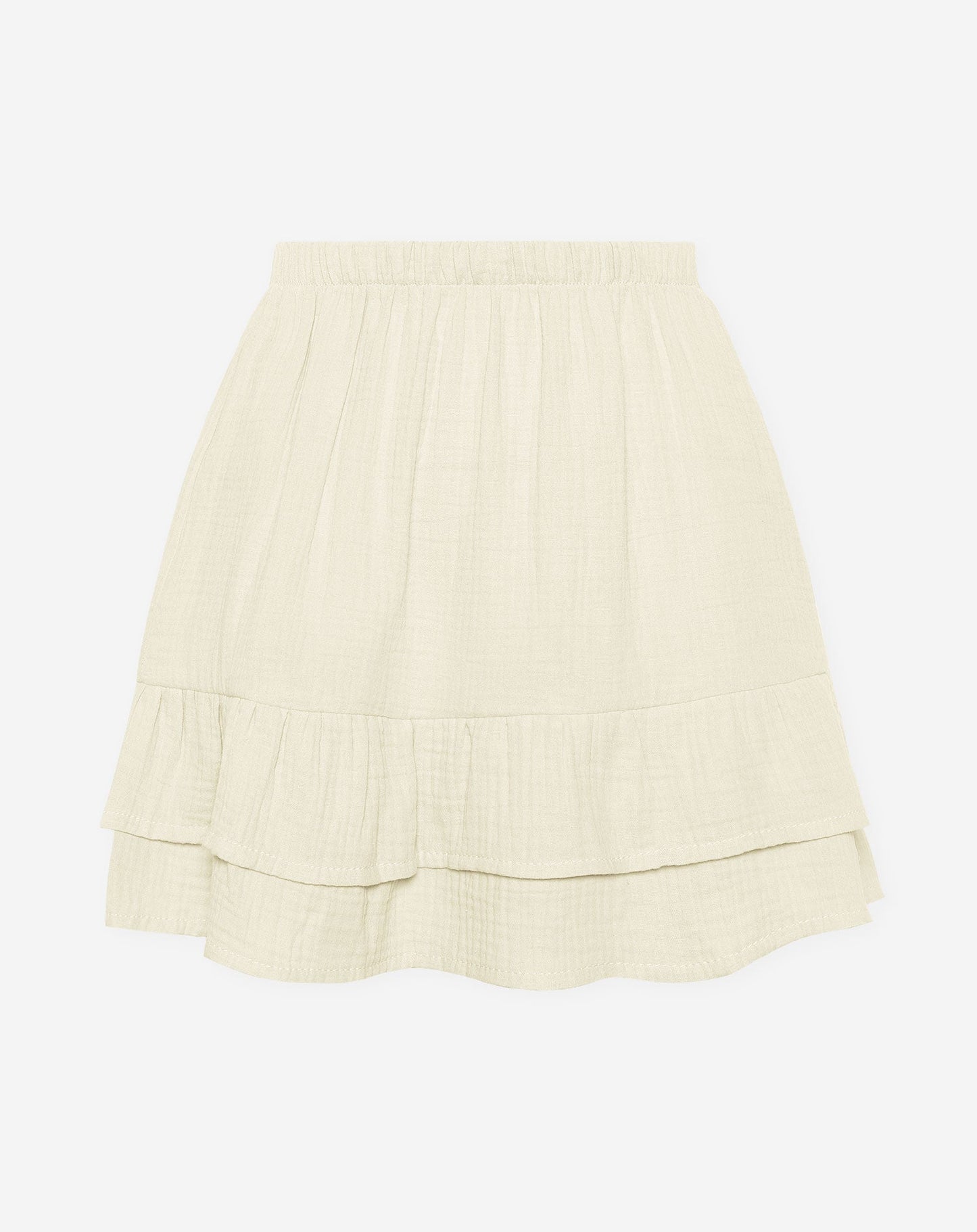 MELODY MOUSSELINE RUFFLE SKIRT BEIGE