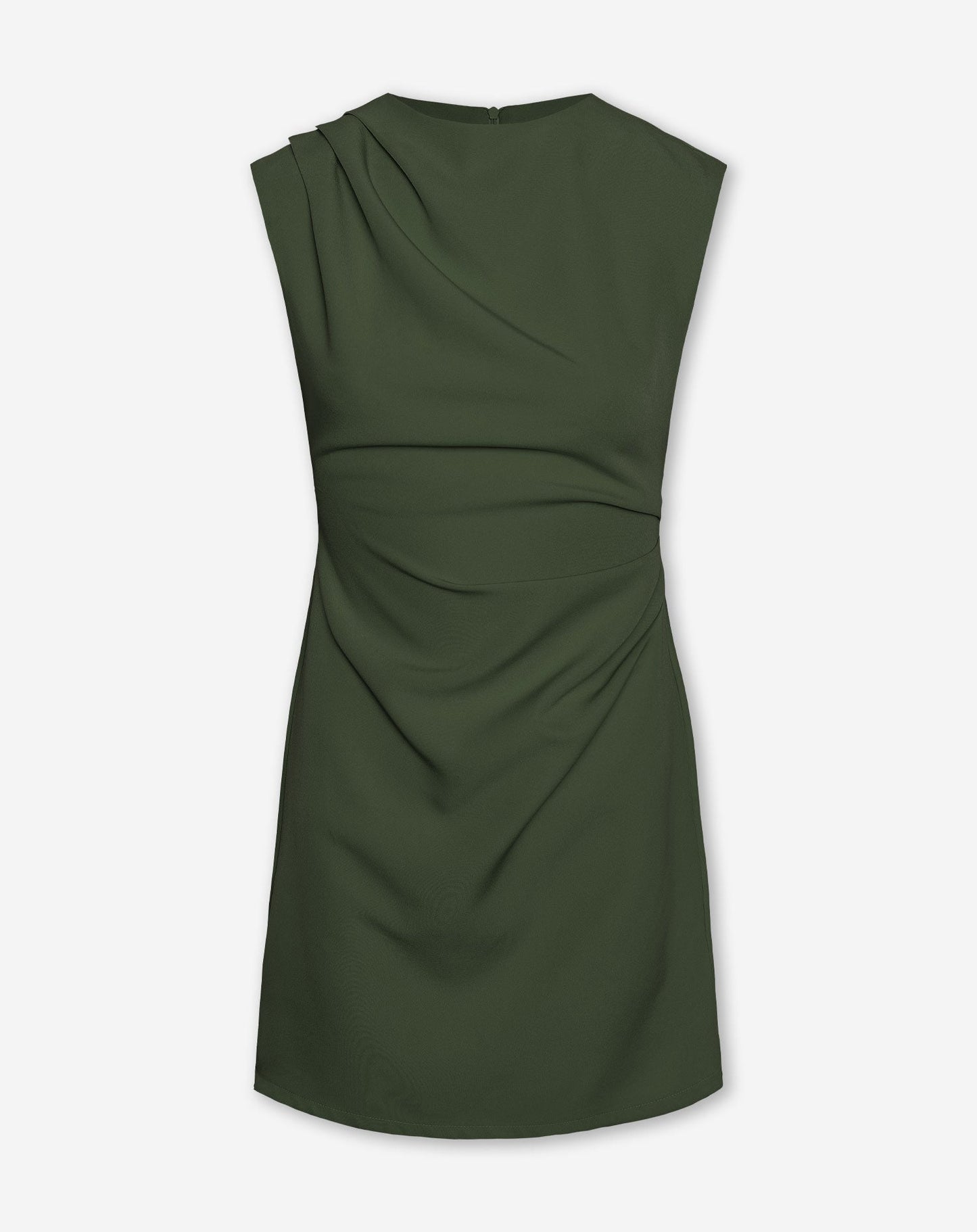 SOFIA RUCHED DRESS LEGERGROEN