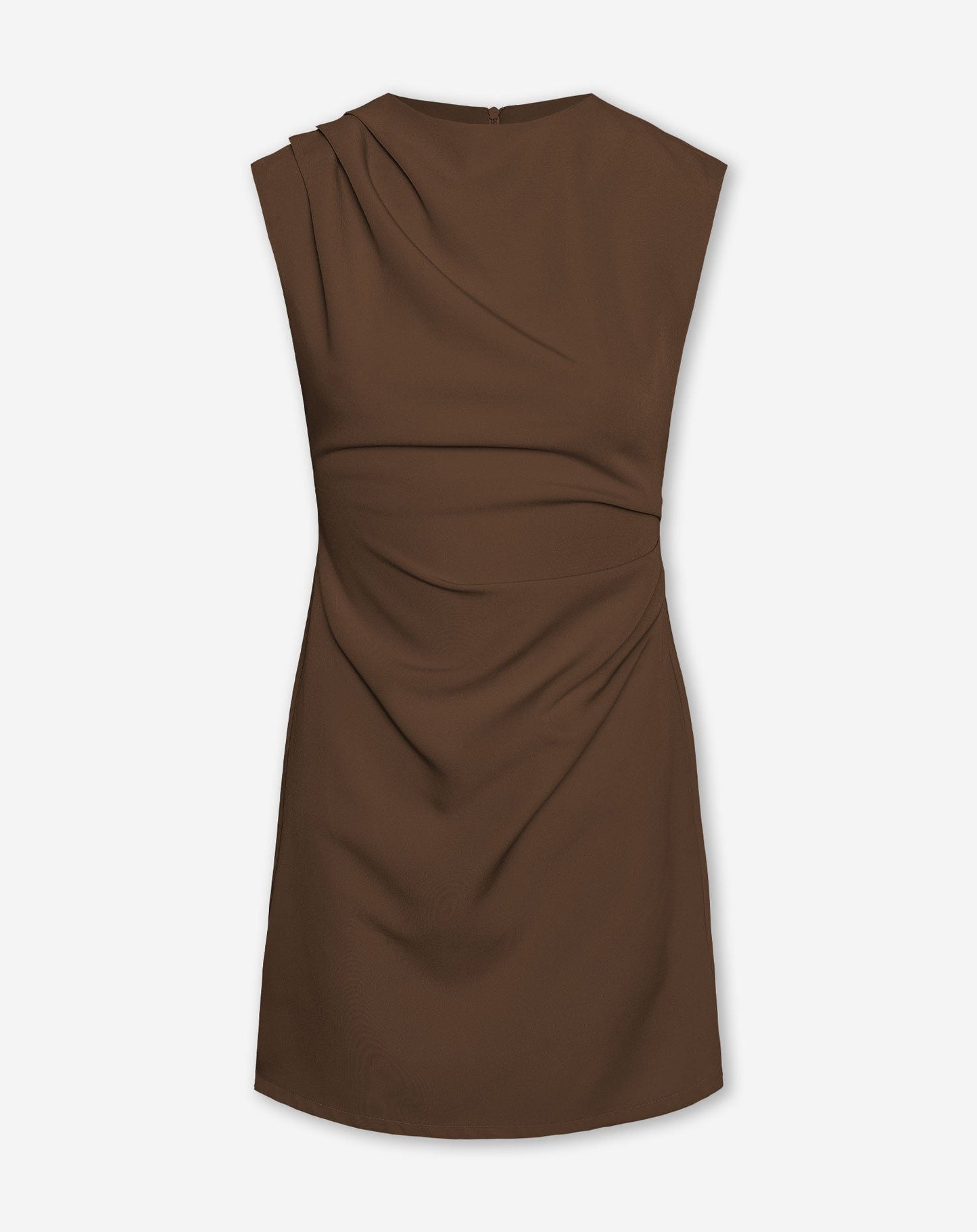 SOFIA RUCHED DRESS BRUIN