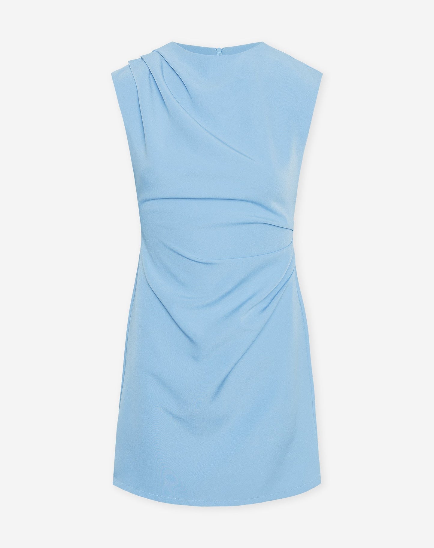 SOFIA RUCHED DRESS LICHTBLAUW