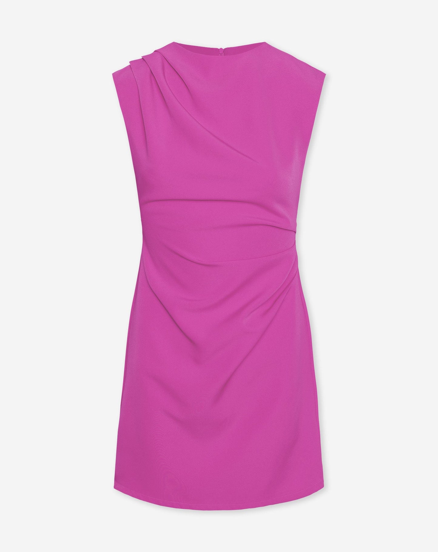 SOFIA RUCHED DRESS MAGENTA