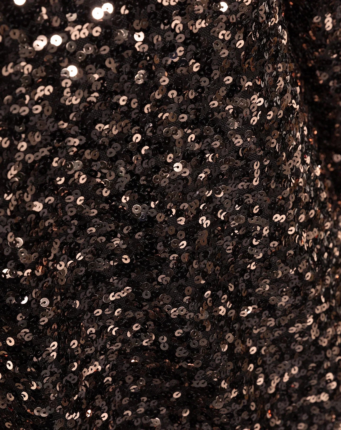 SEQUIN BOW DRESS ZWART