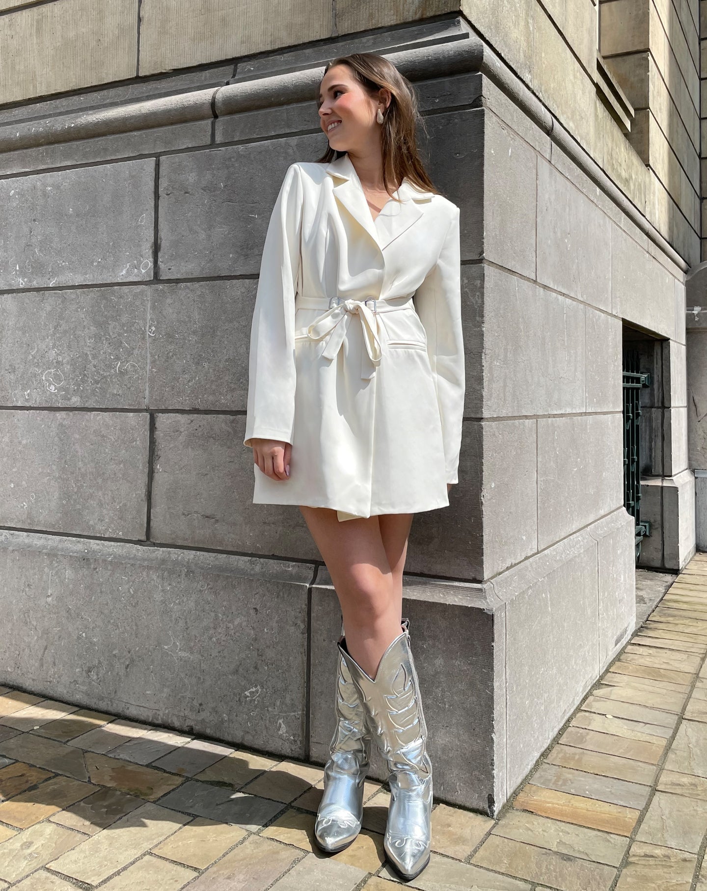 CAMILLE BLAZER DRESS CRÈME
