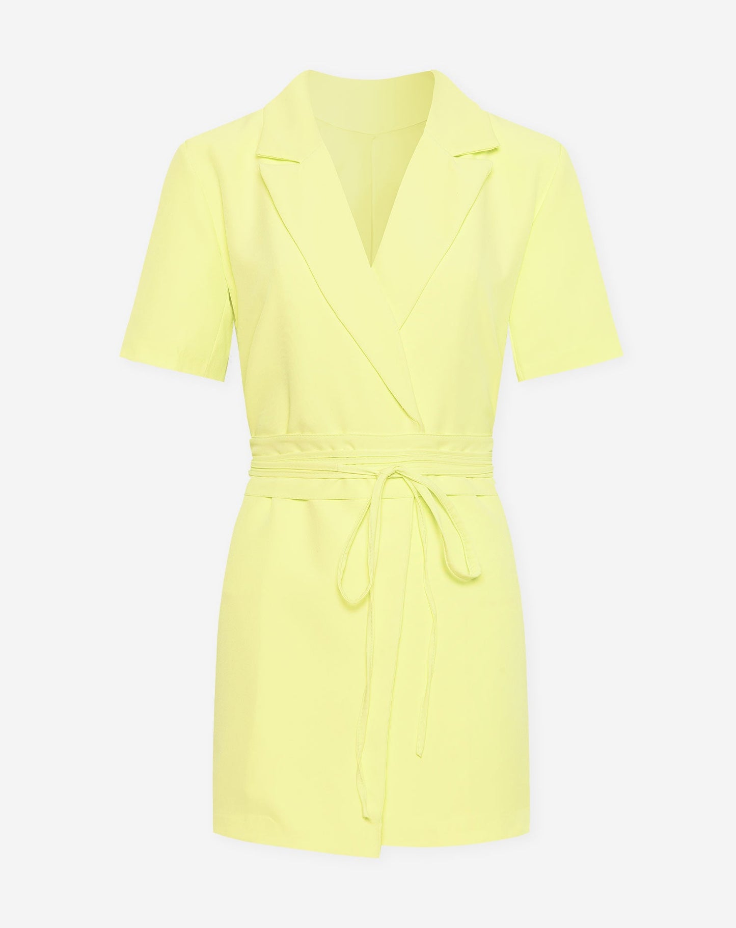 SADIE SHORT SLEEVE BLAZER DRESS GEEL