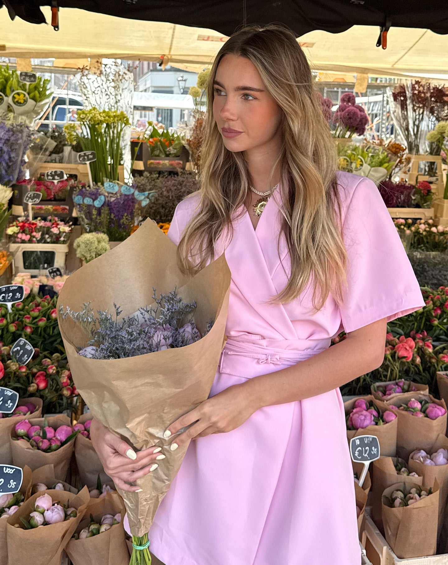 SADIE SHORT SLEEVE BLAZER DRESS ROZE