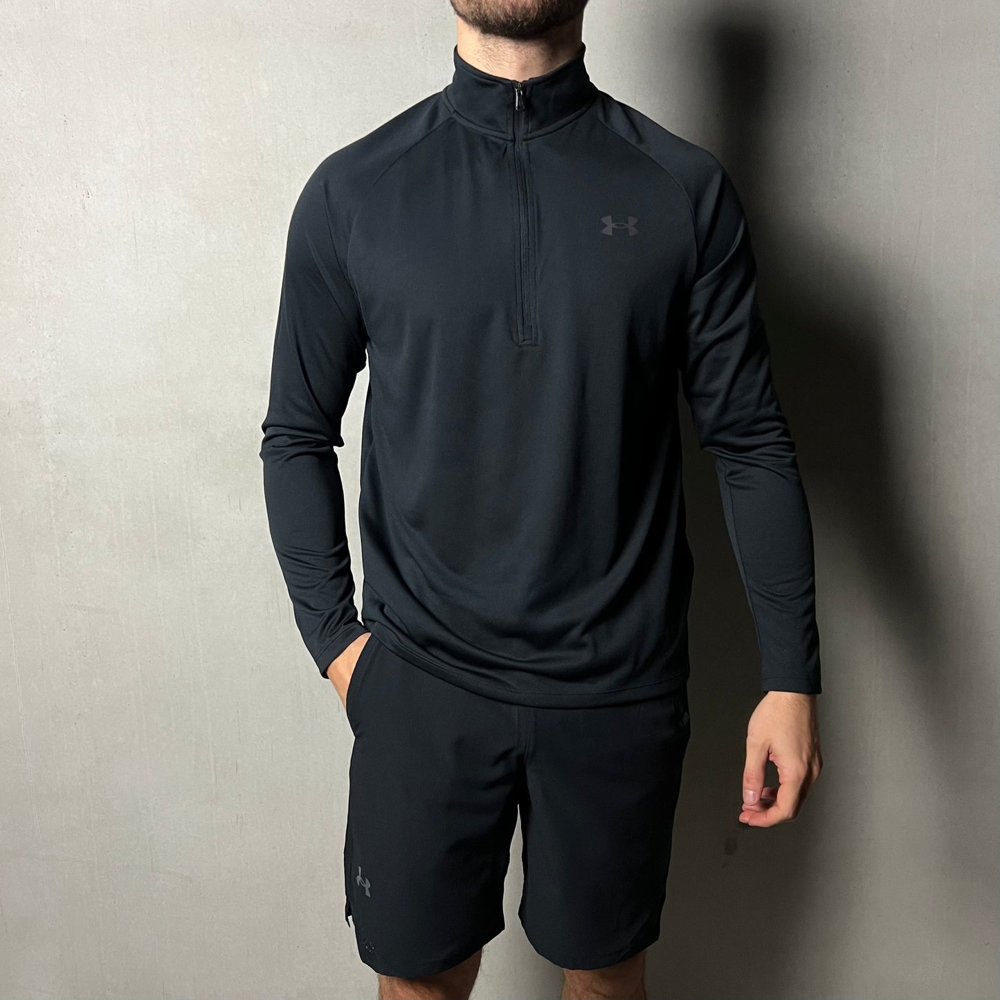 Under Armour Half-Zip Set Schwarz