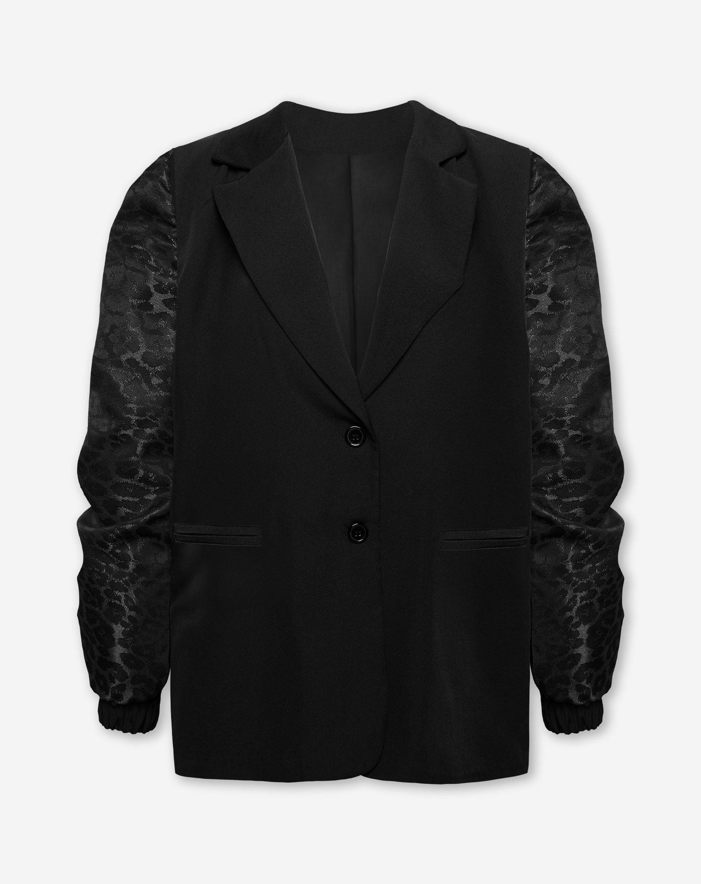 BOMBER SLEEVE BLAZER ZWART
