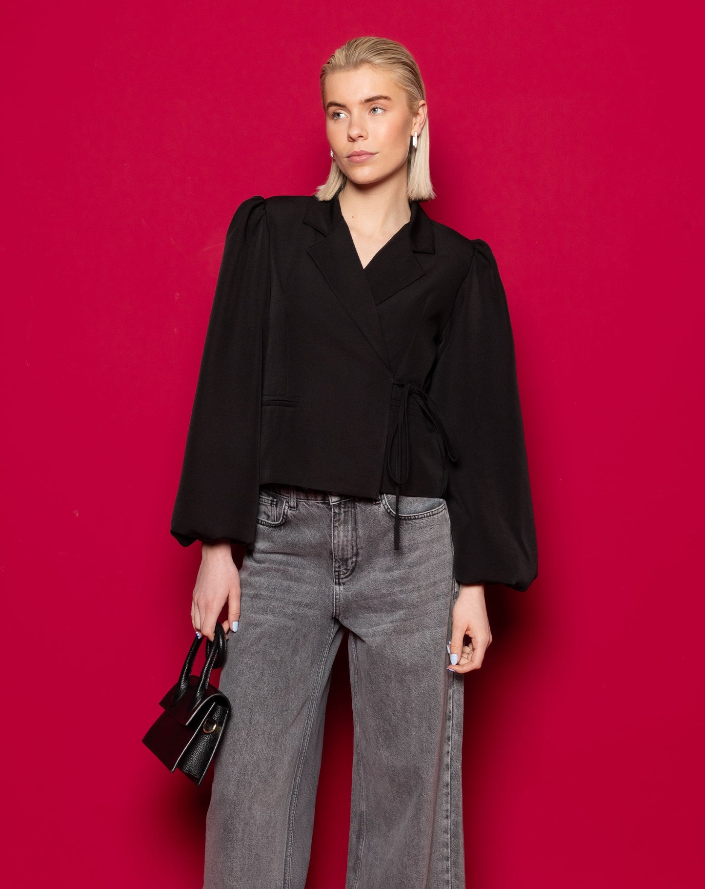 NOE WRAP BLAZER ZWART
