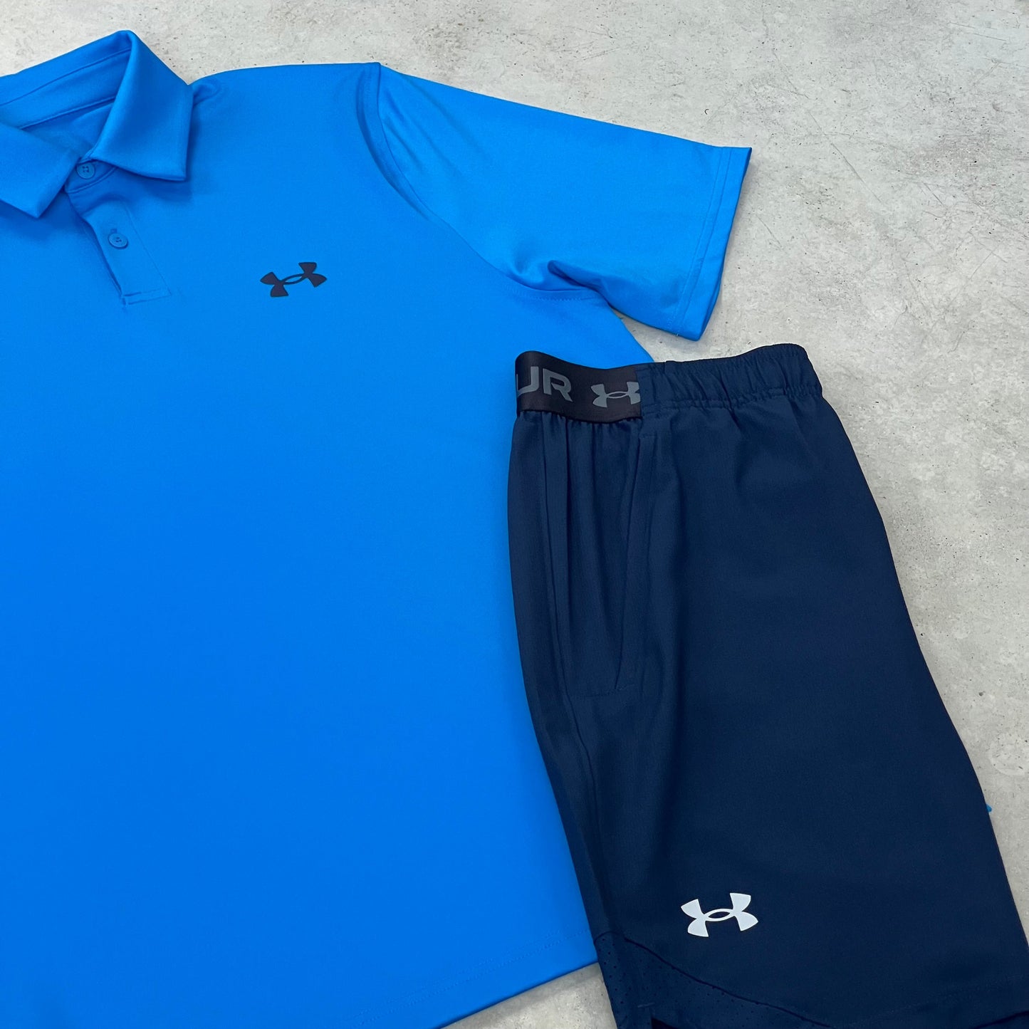 Under Armour Kurzes Polo-Set Blau