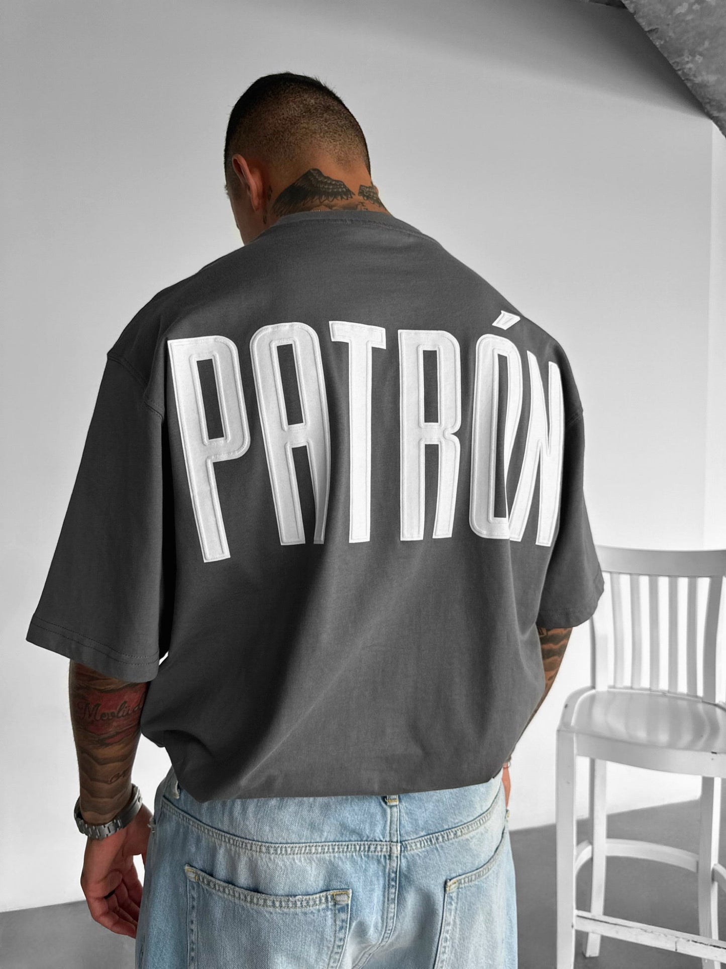 Oversize Patron T-Shirt - Anthrazit