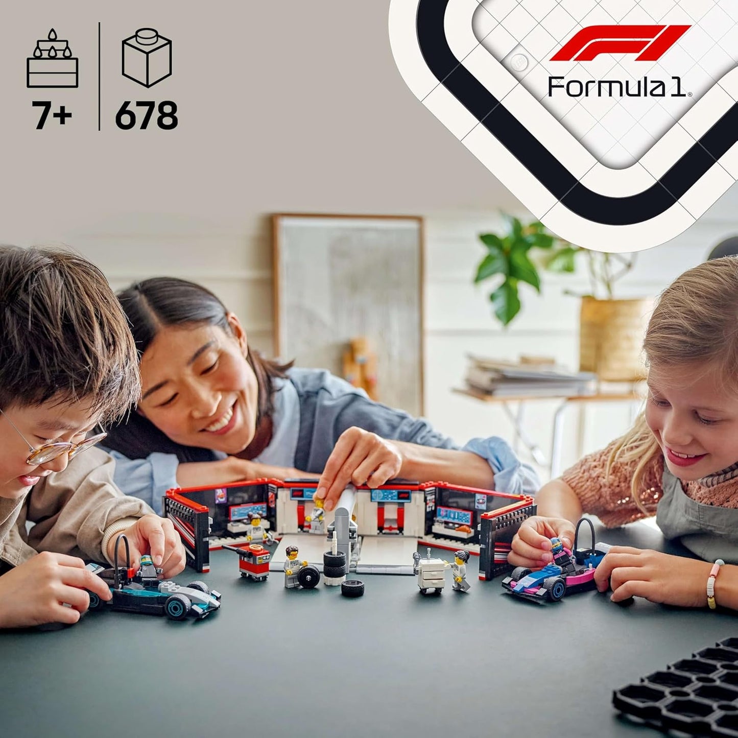 LEGO City F1 Garage with Mercedes-AMG and Alpine Cars Kit - 60444