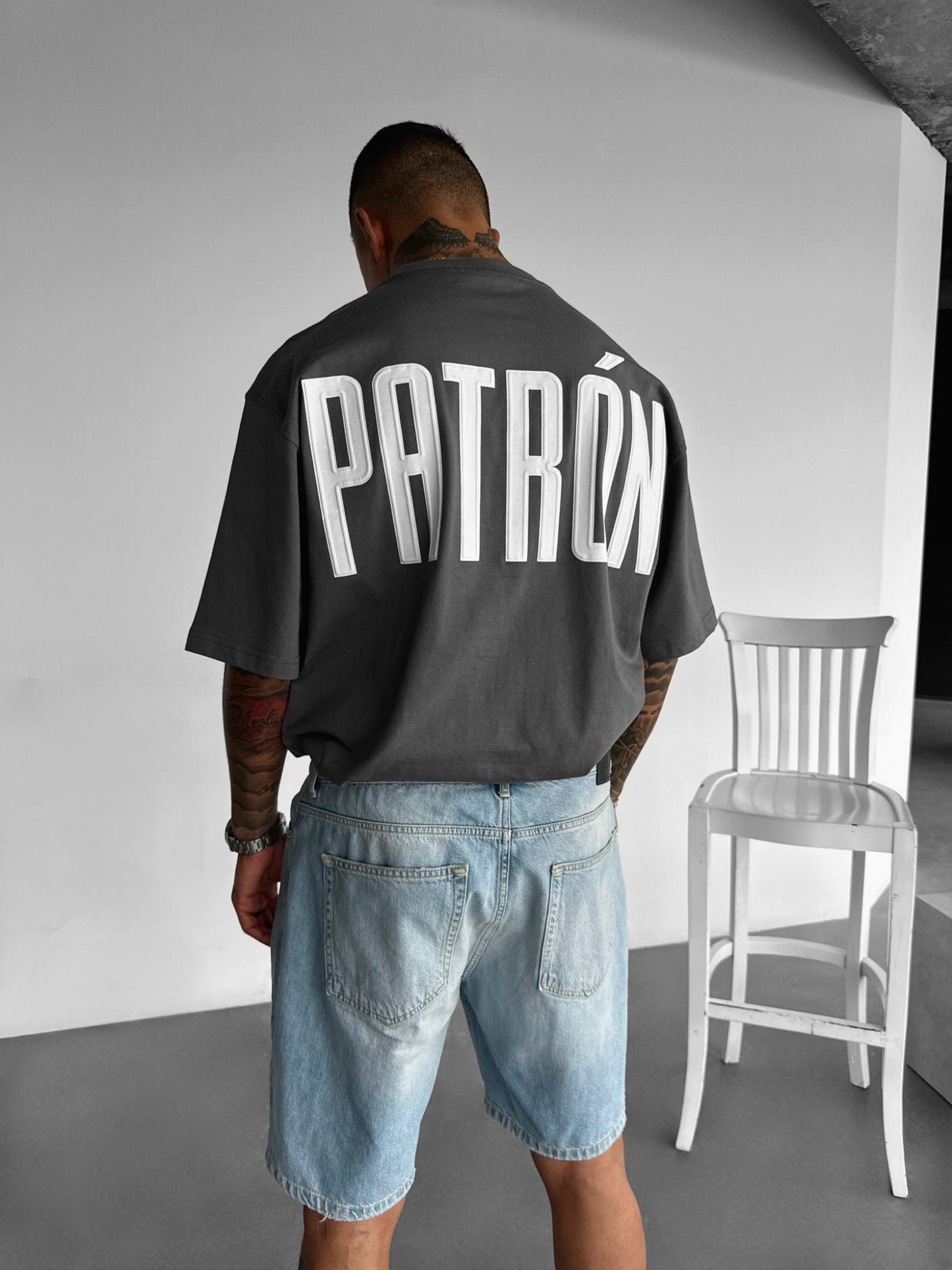 Oversize Patron T-Shirt - Anthrazit