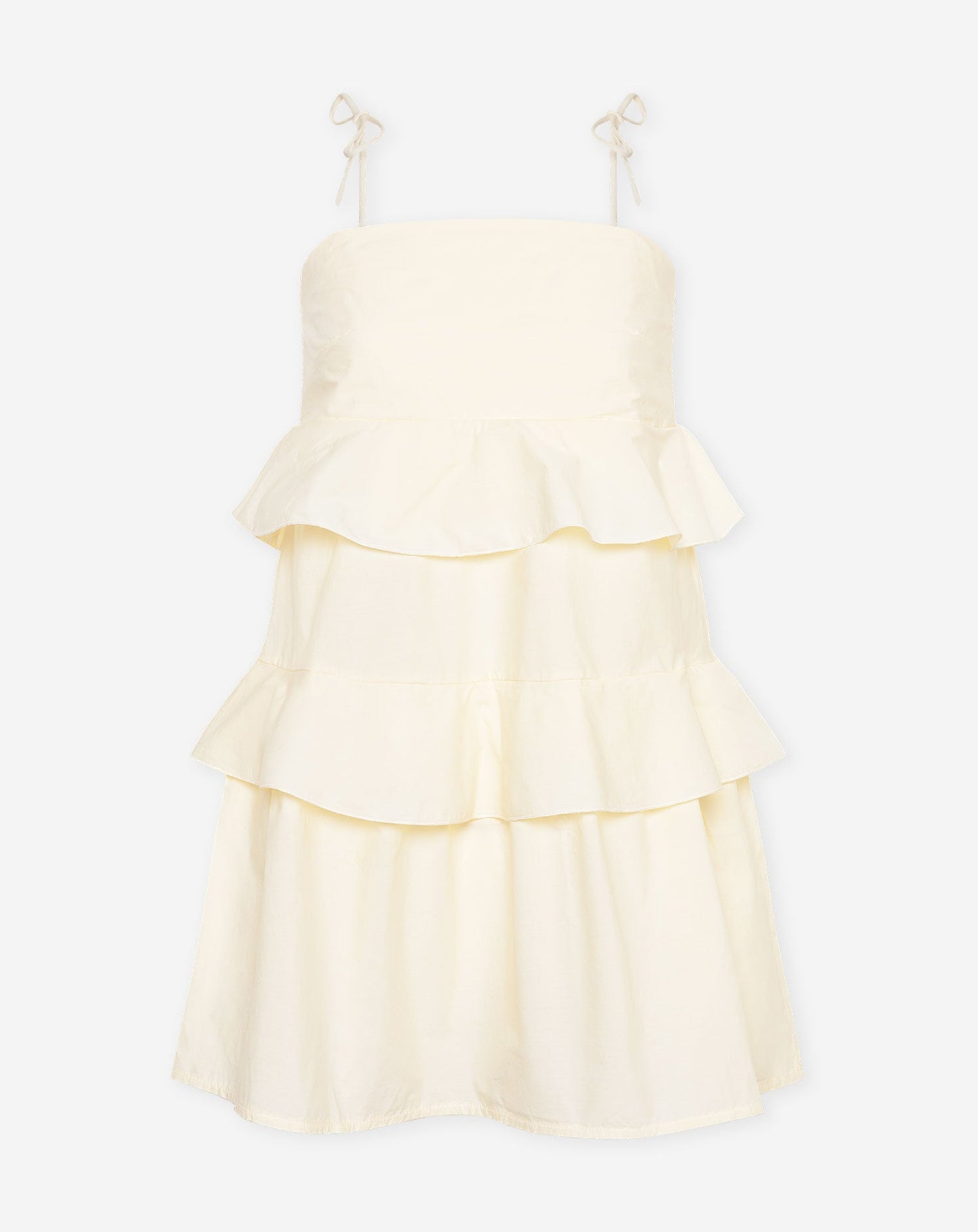 ROAMY POPLIN RUFFLE DRESS BOTERGEEL