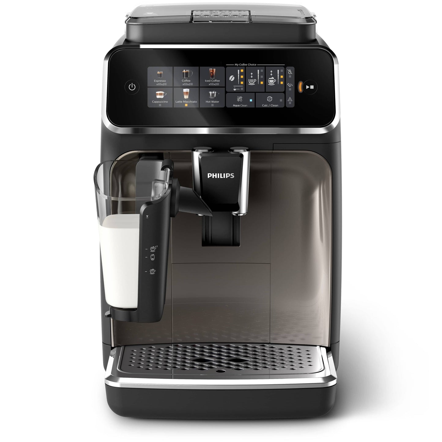 Philips 3300 Series Espressovollautomat mit LatteGo und Eiskaffee, Schwarz