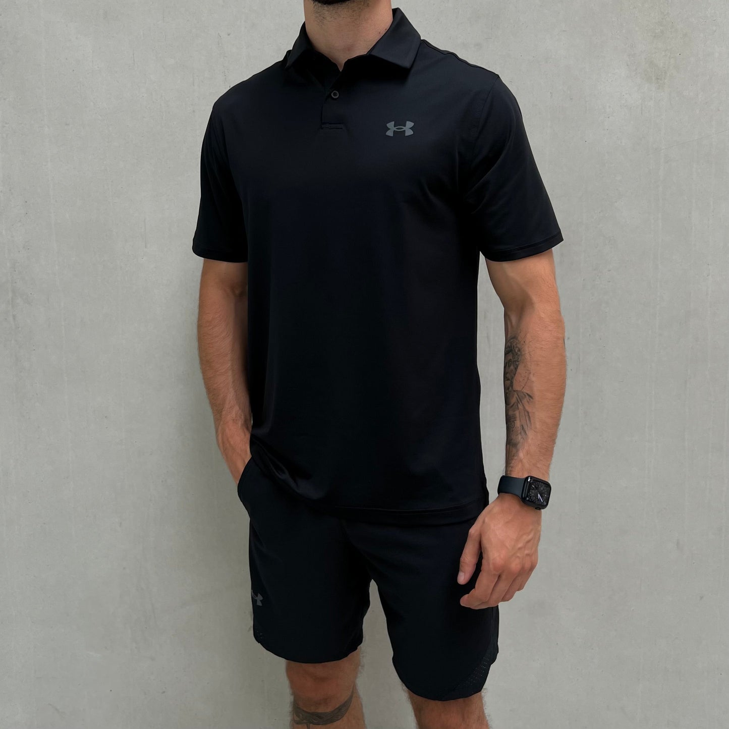 Under Armour Kurzes Polo-Set Schwarz