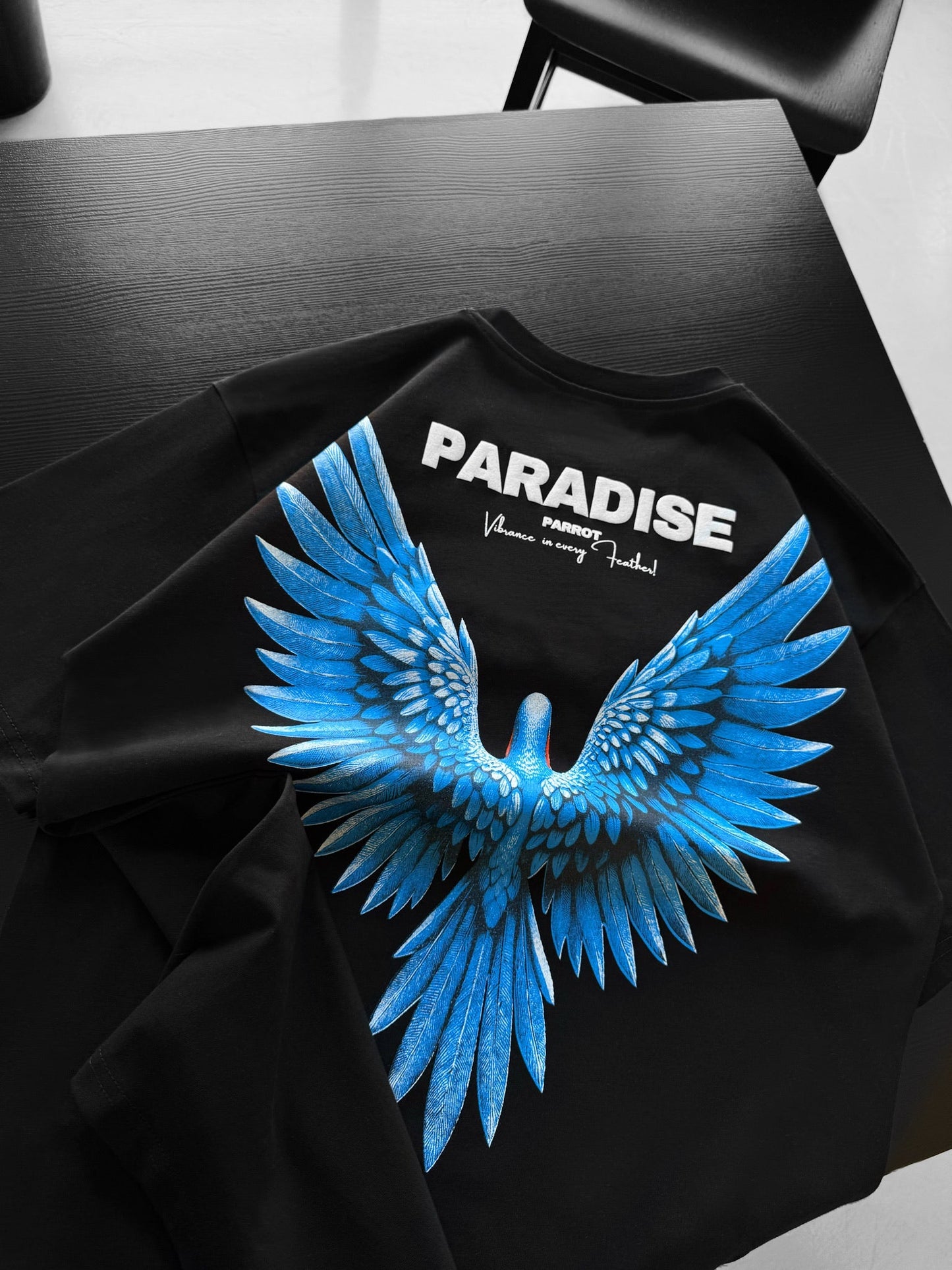 Oversize-Paradise-T-Shirt - Schwarz