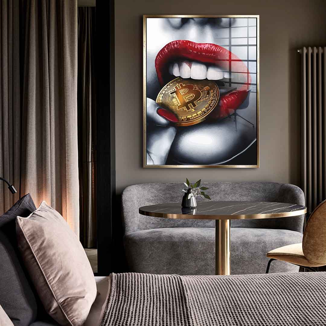 Bitcoin girl - acrylic glass