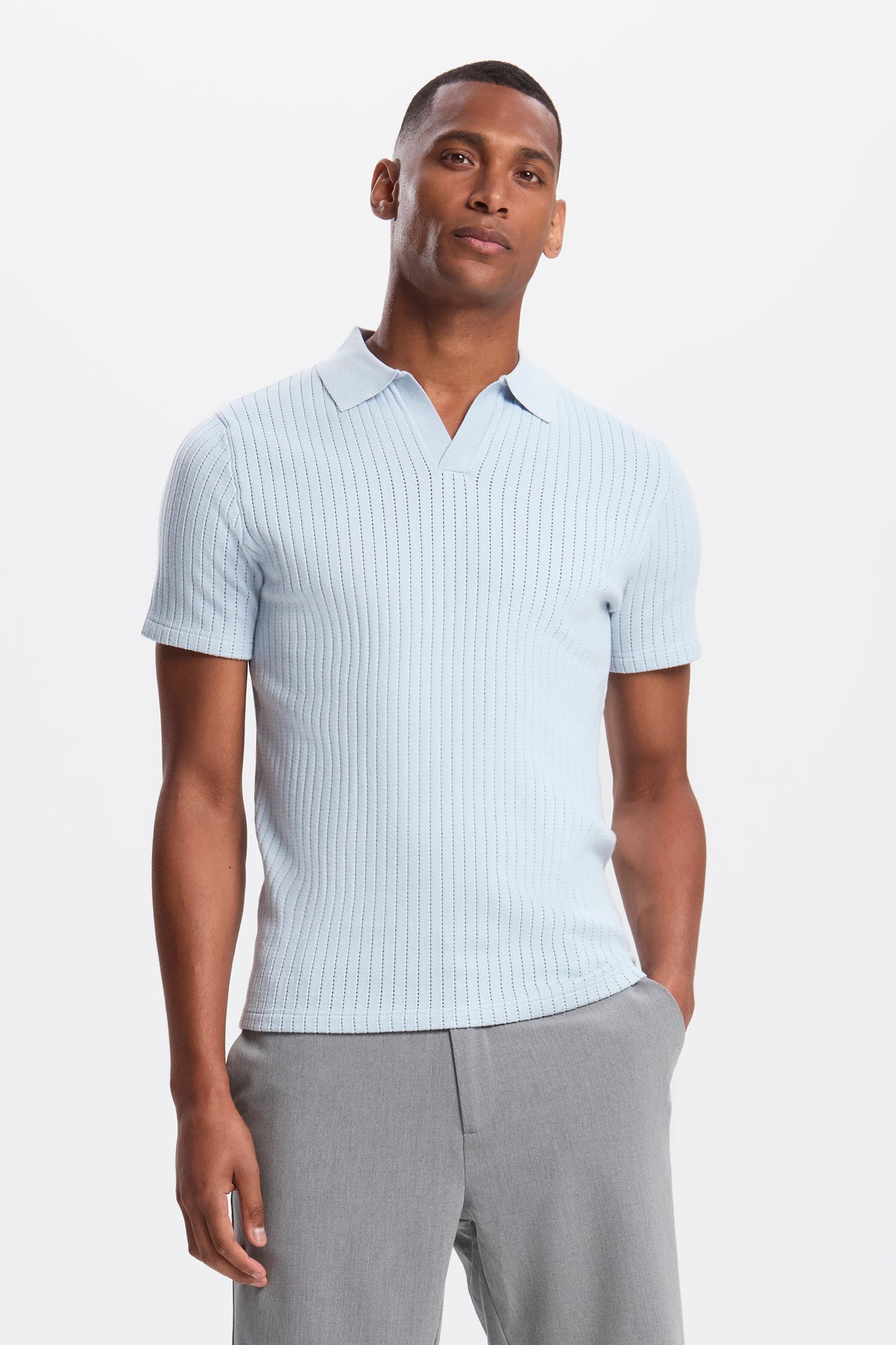 DAS ALONSO KURZARM-POLOSHIRT