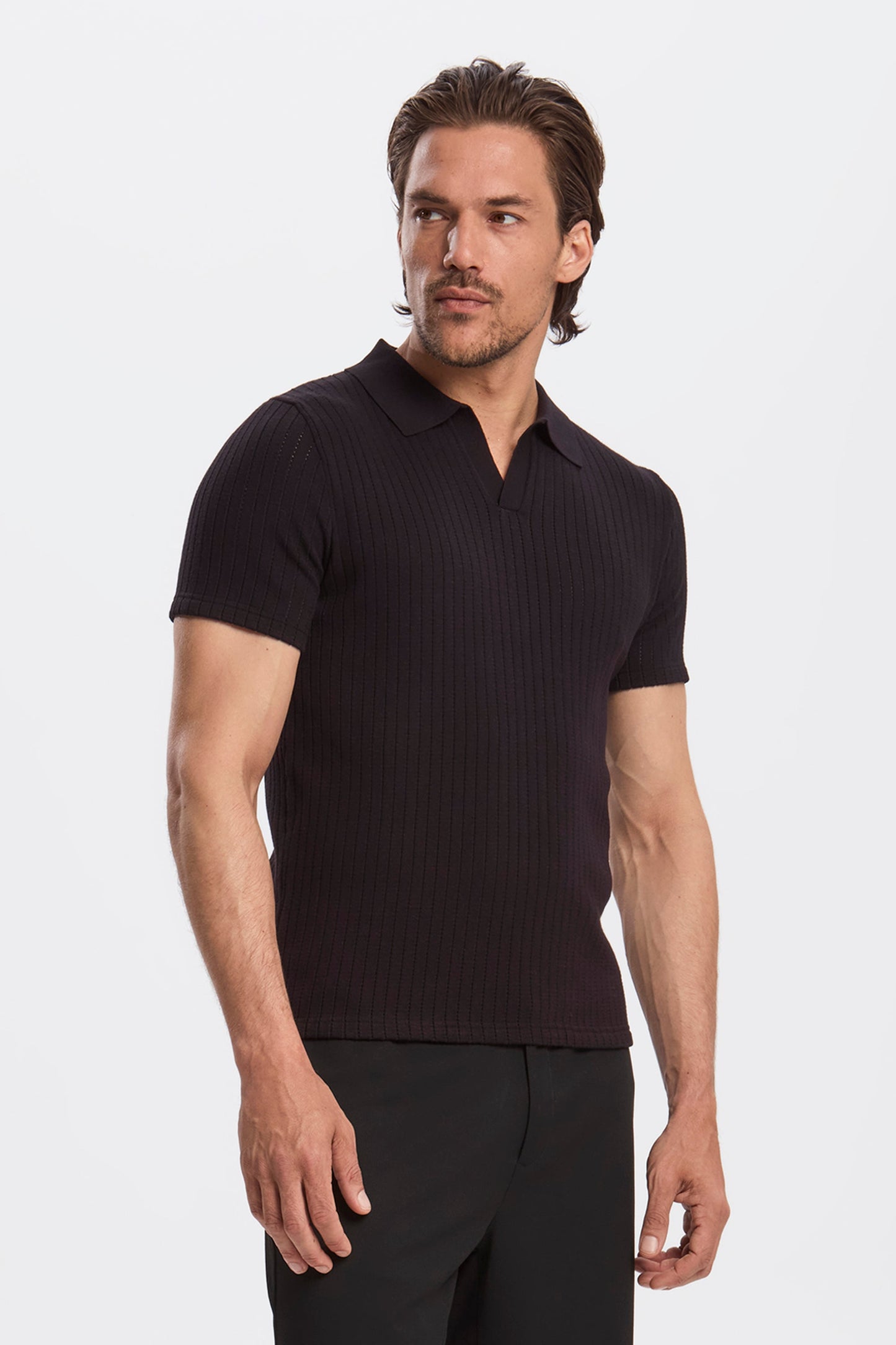 DAS ALONSO KURZARM-POLOSHIRT
