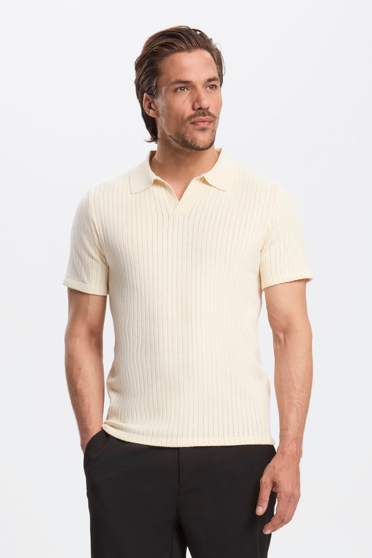 DAS ALONSO KURZARM-POLOSHIRT