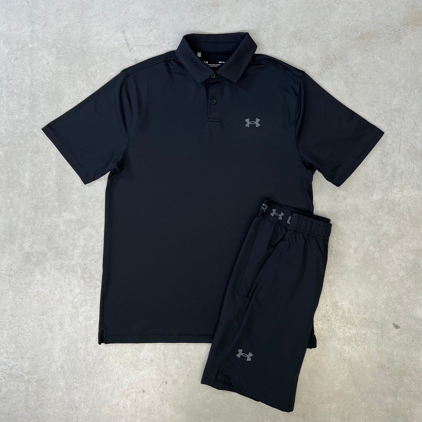 Under Armour Kurzes Polo-Set Schwarz