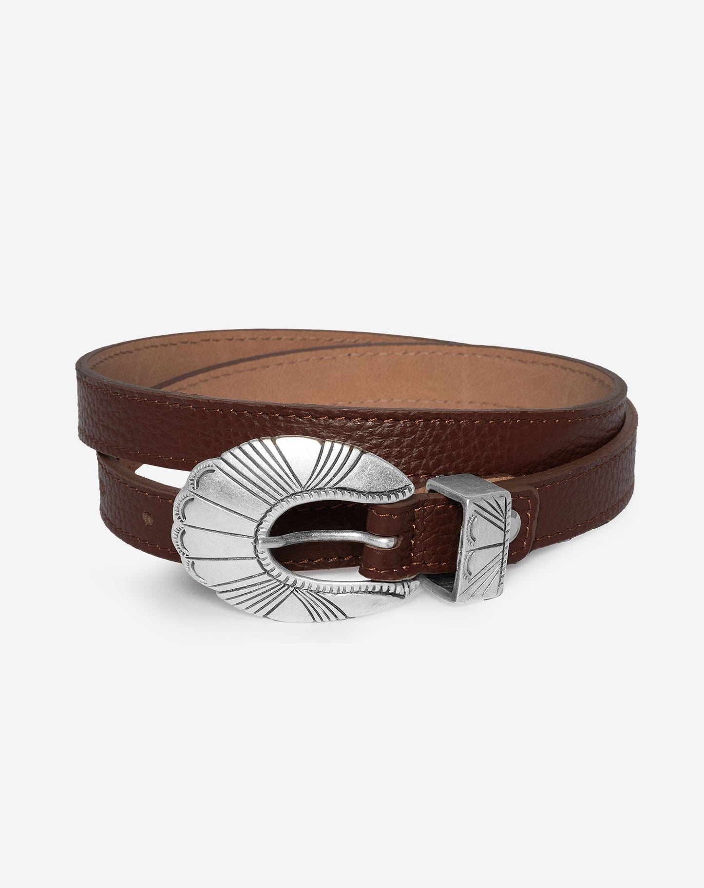BILLIE WESTERN BELT DONKERBRUIN