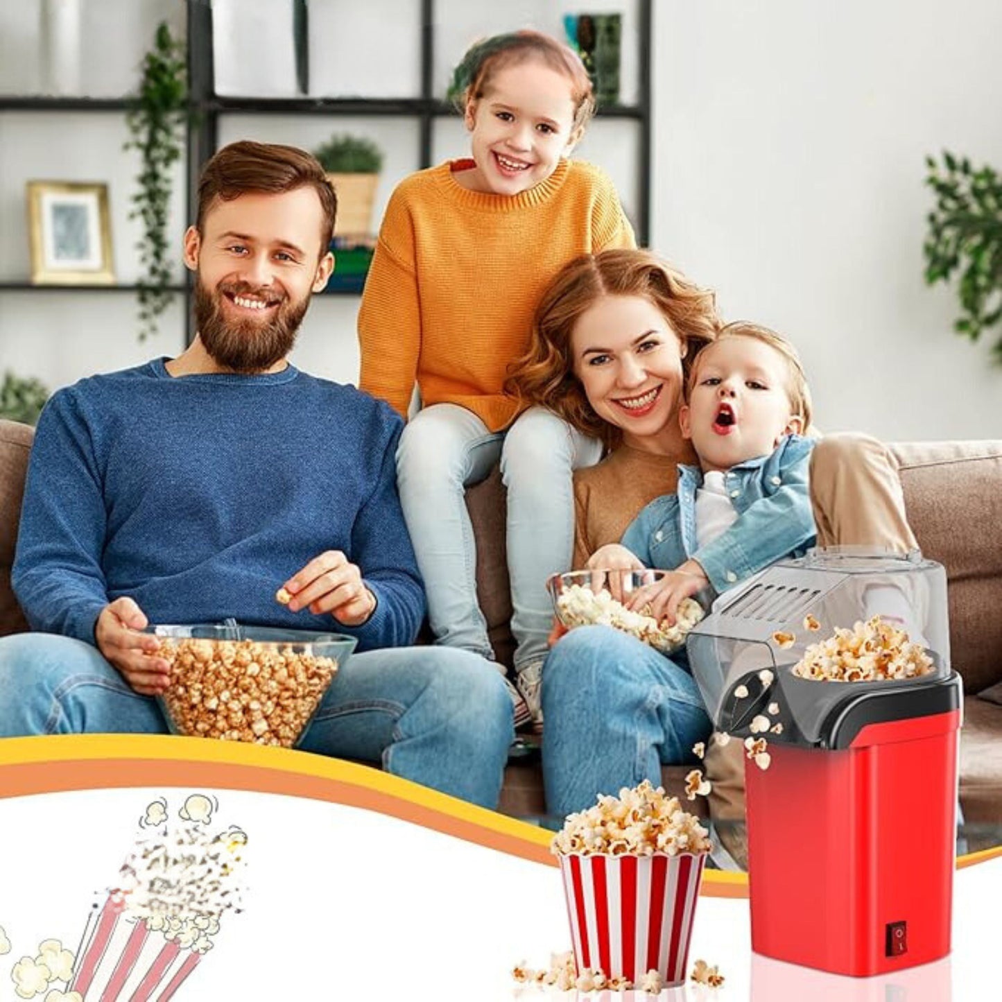 PopCrisp™ – Jouw Gezonde Snackmaker voor Perfecte Popcorn
