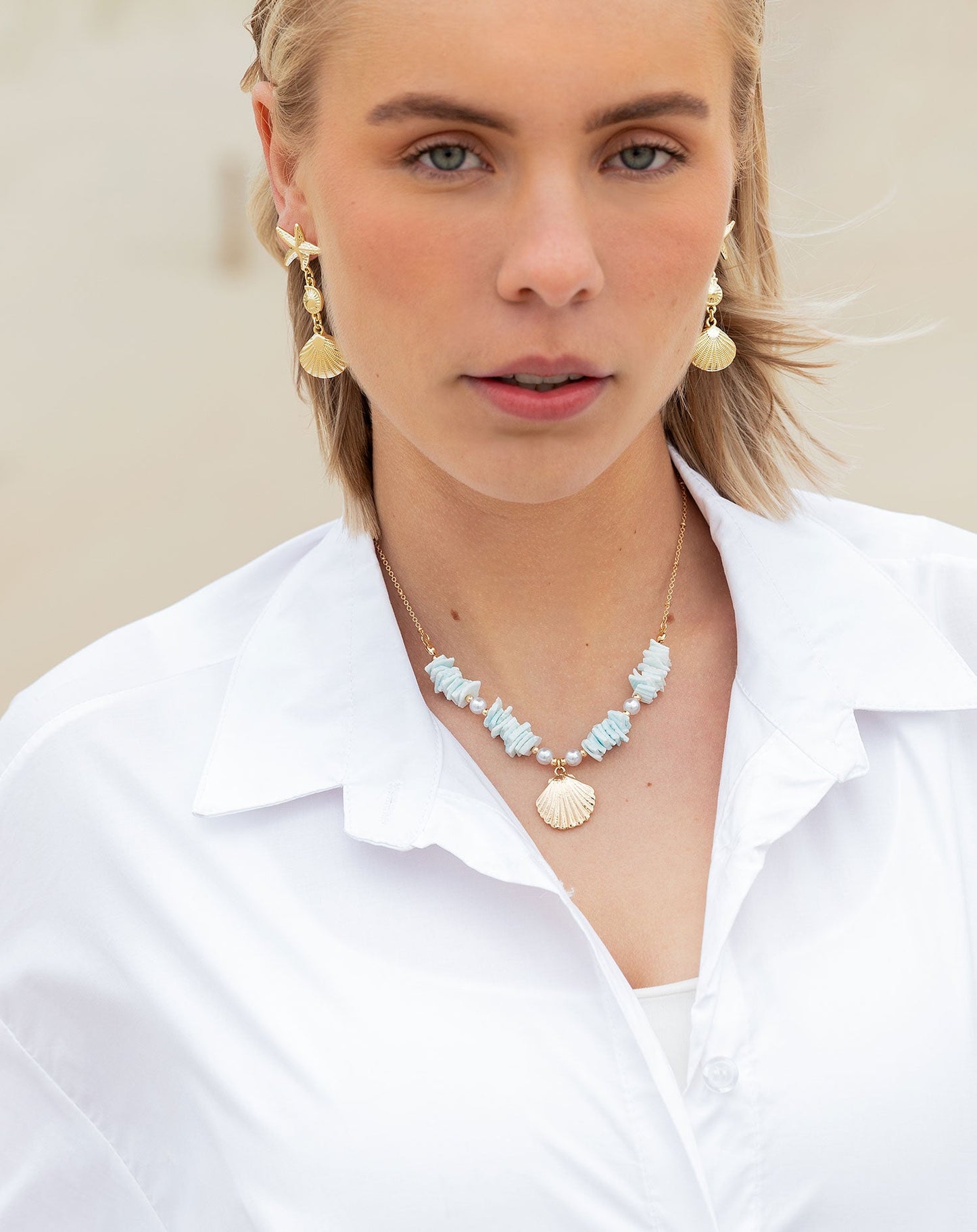 RHODE SUMMER NECKLACE BLAUW