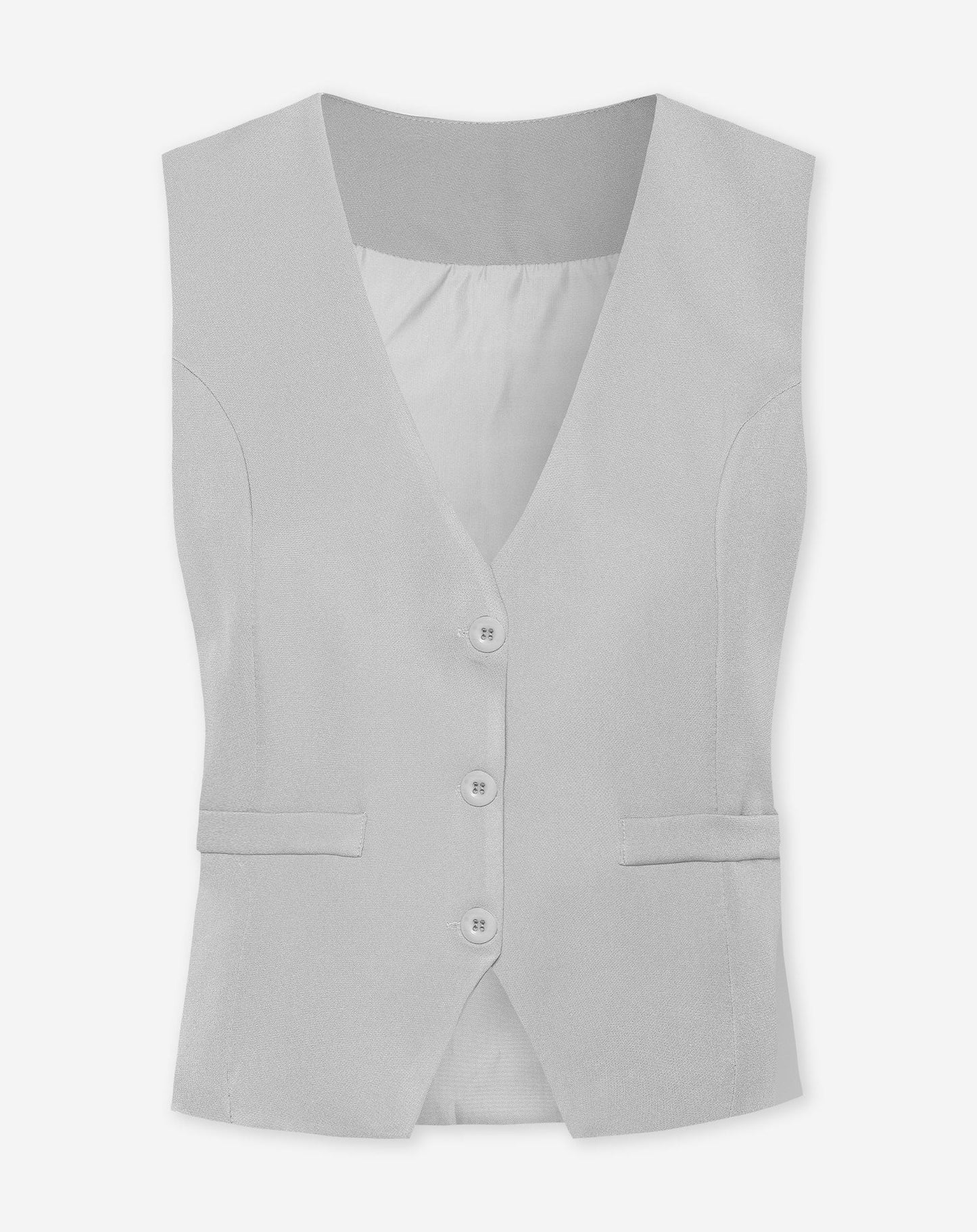 LIZZY GILET LICHTGRIJS