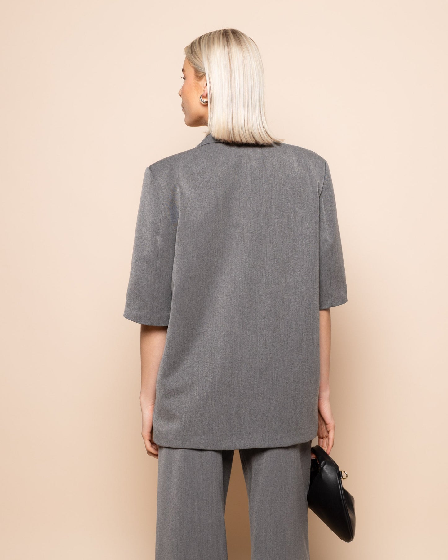 SHORT SLEEVE BLAZER GRIJS