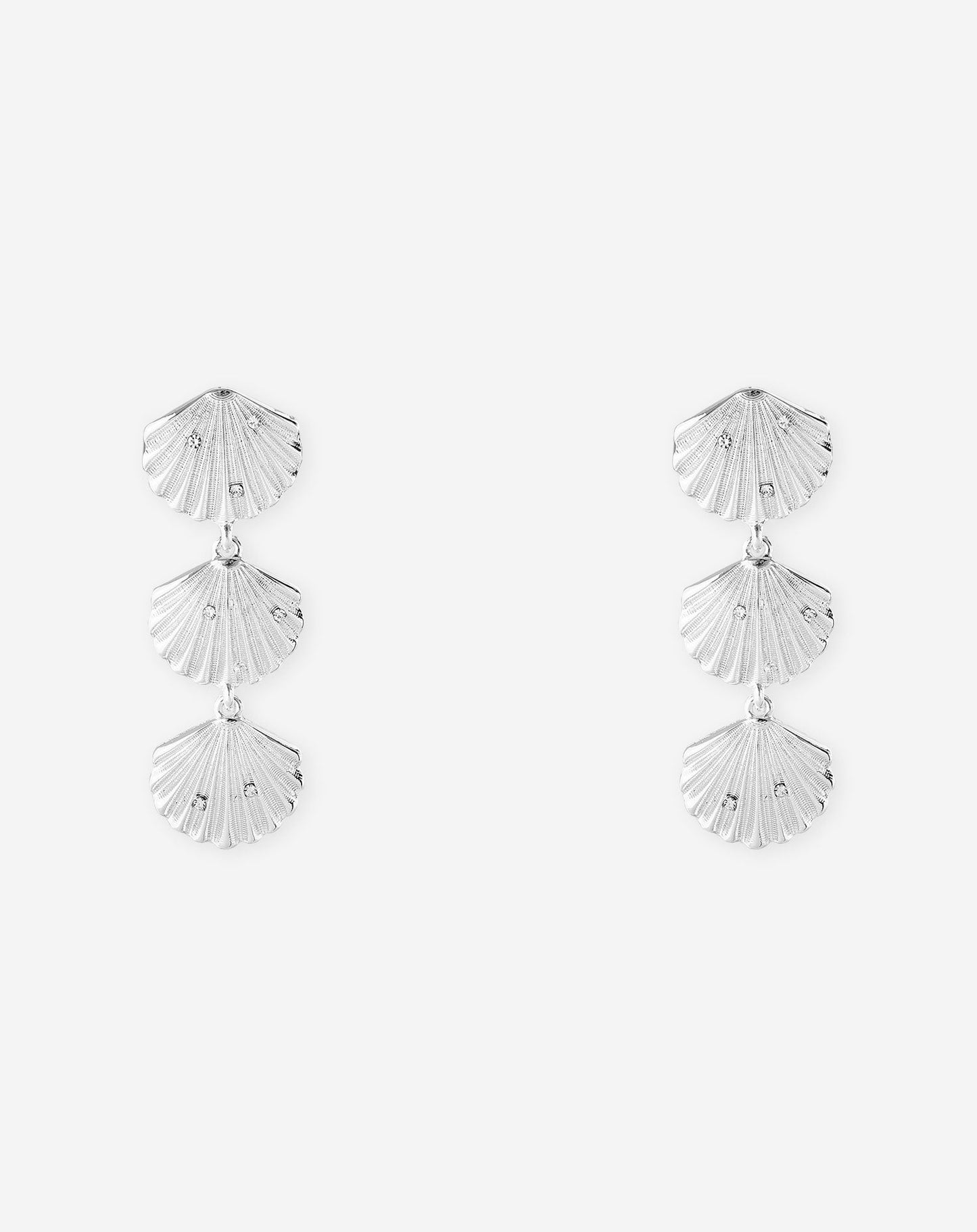 BIG DIAMOND SEASHELL EARRINGS