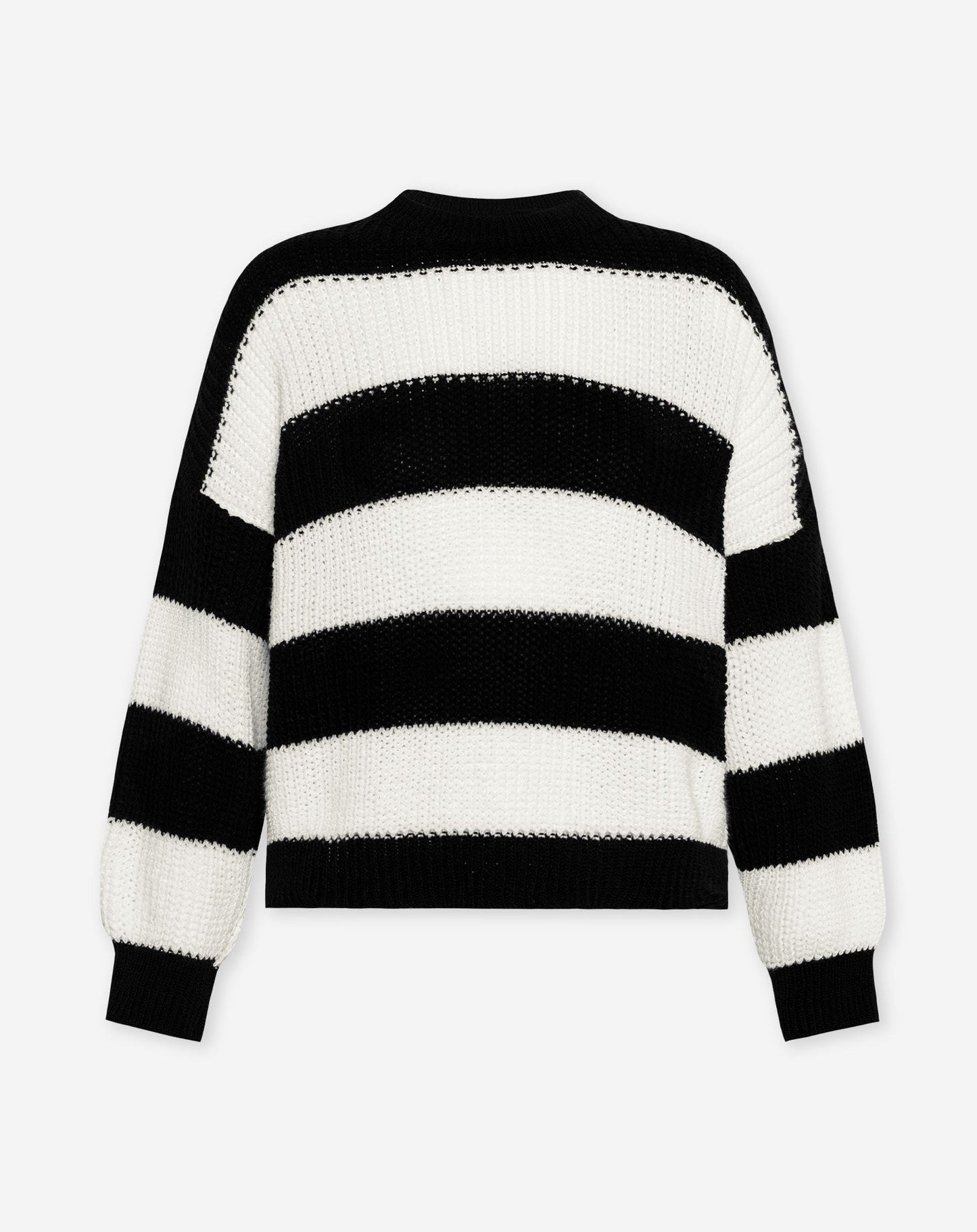 BOXY STRIPE KNIT ZWART