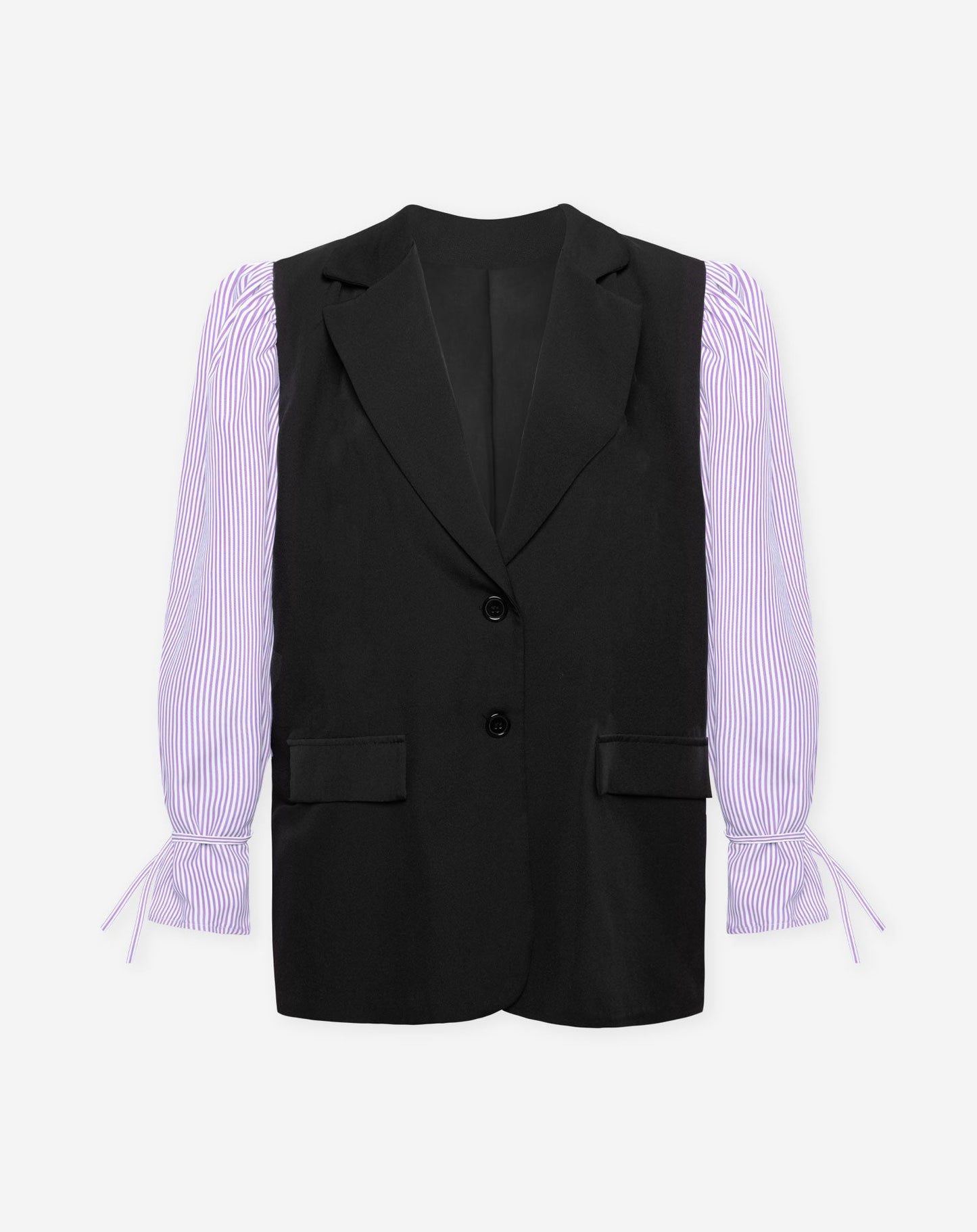 ELIN STRIPE SLEEVE BLAZER LILA
