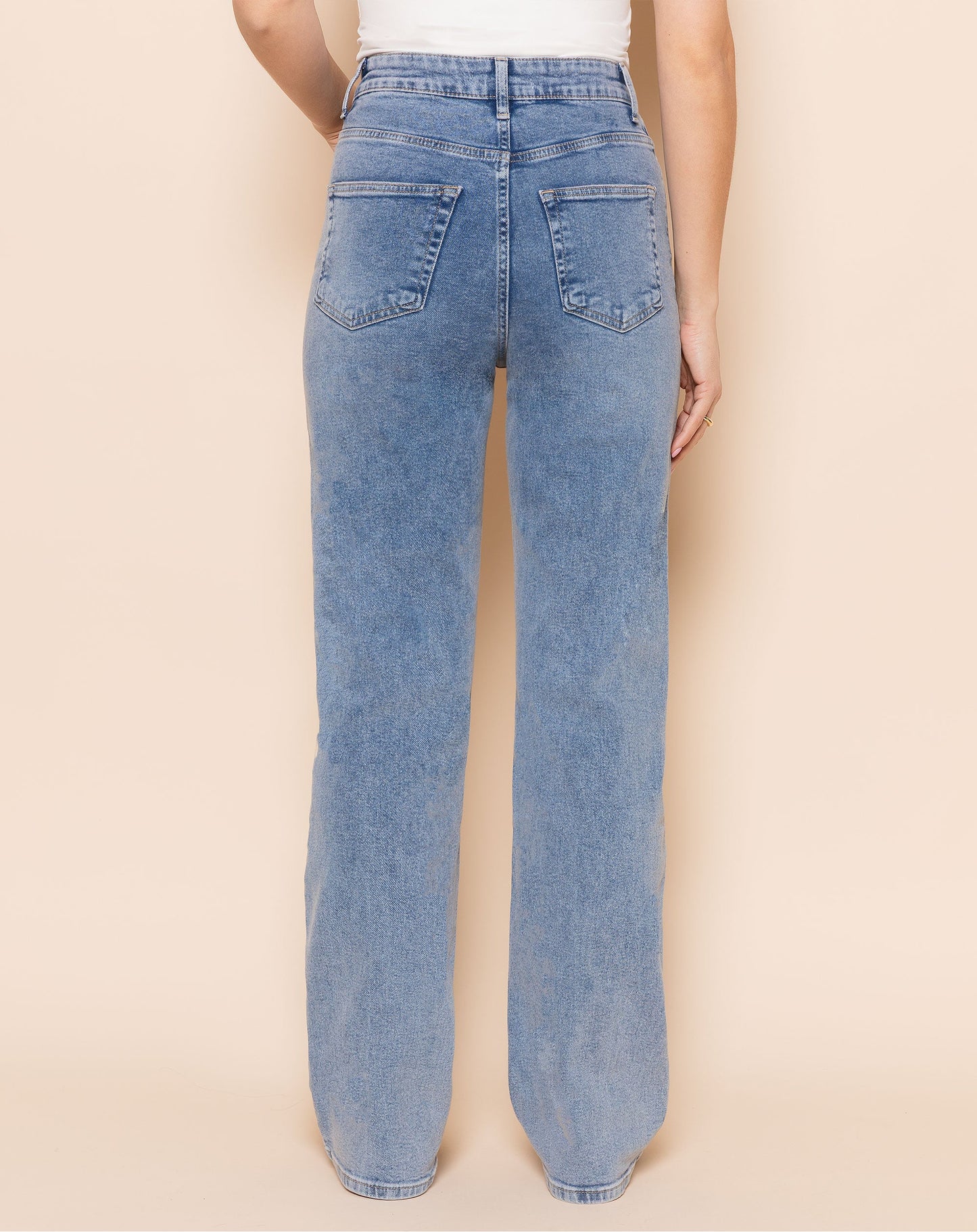 BOOTCUT JEANS BLAUW