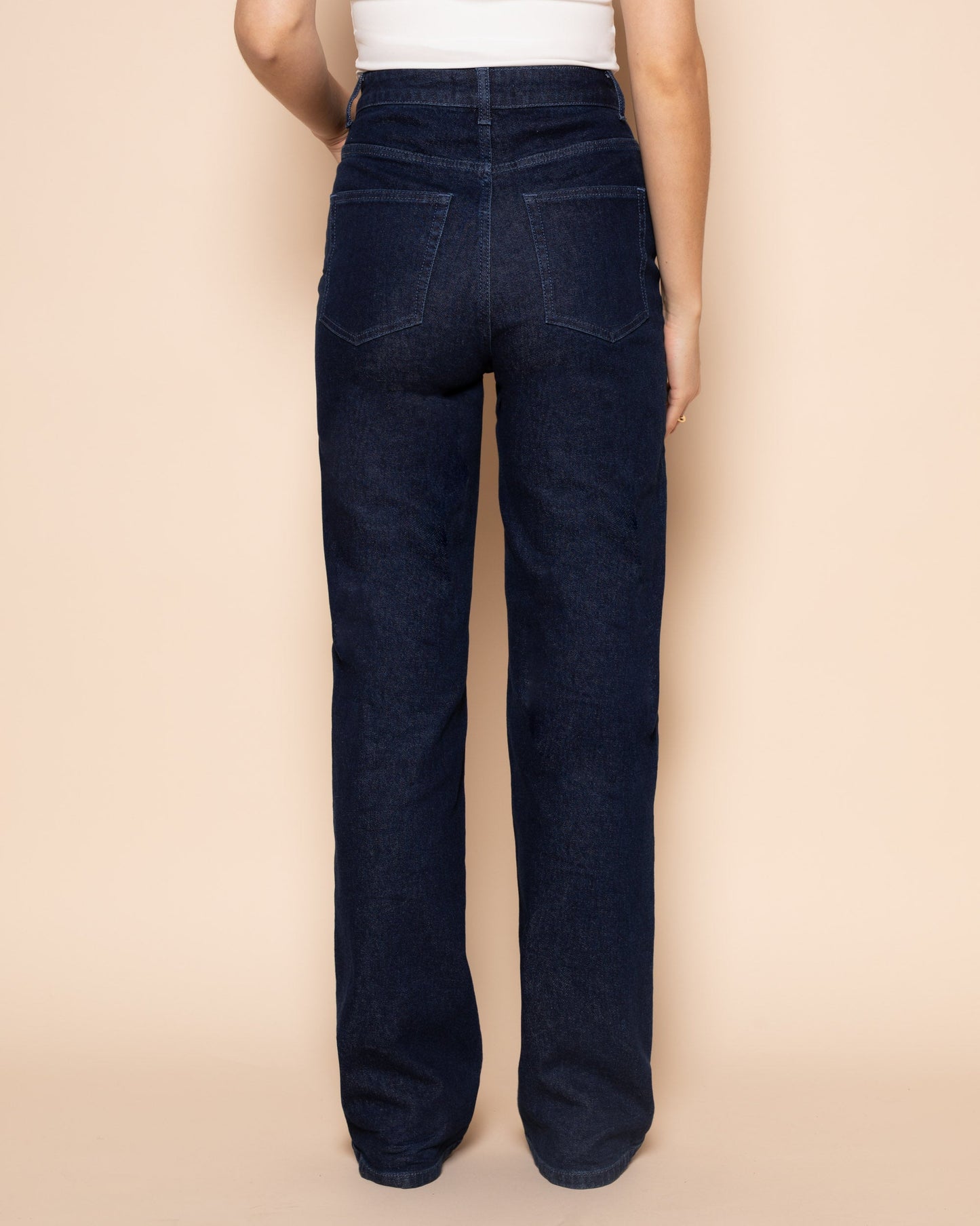 BOOTCUT JEANS DONKERBLAUW